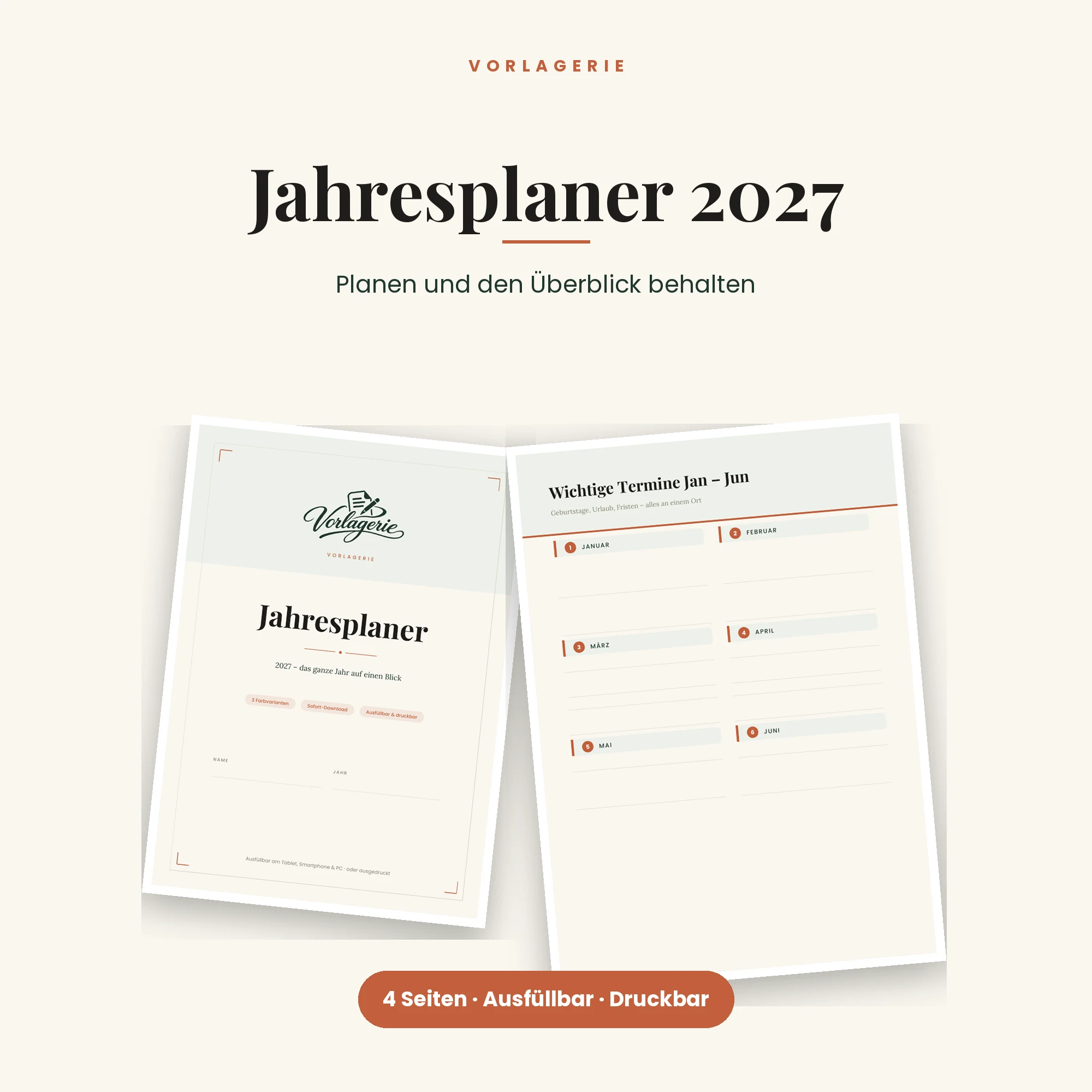 Jahresplaner 2027 – Titelbild