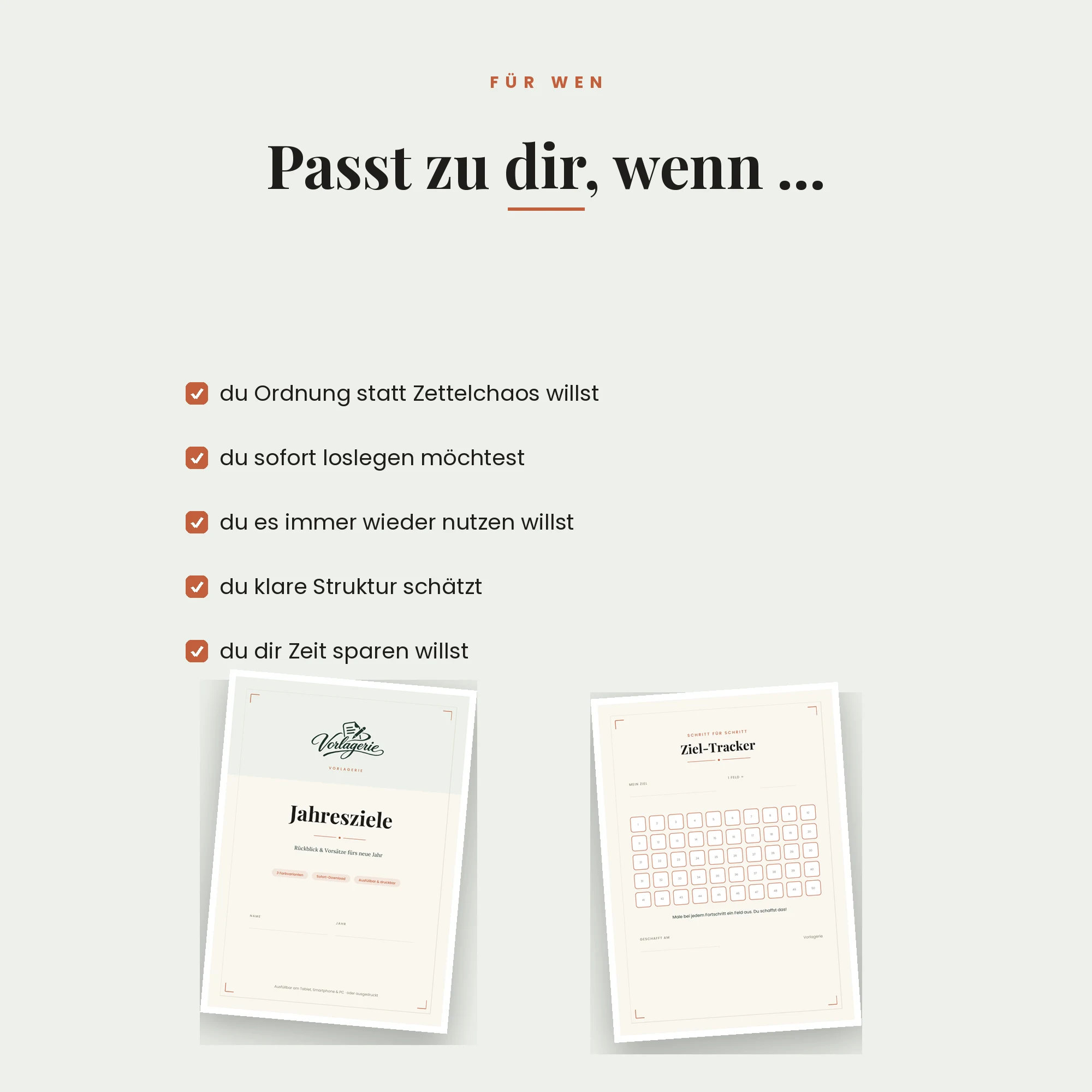 Jahresziele-Workbook – für wen die Vorlage passt