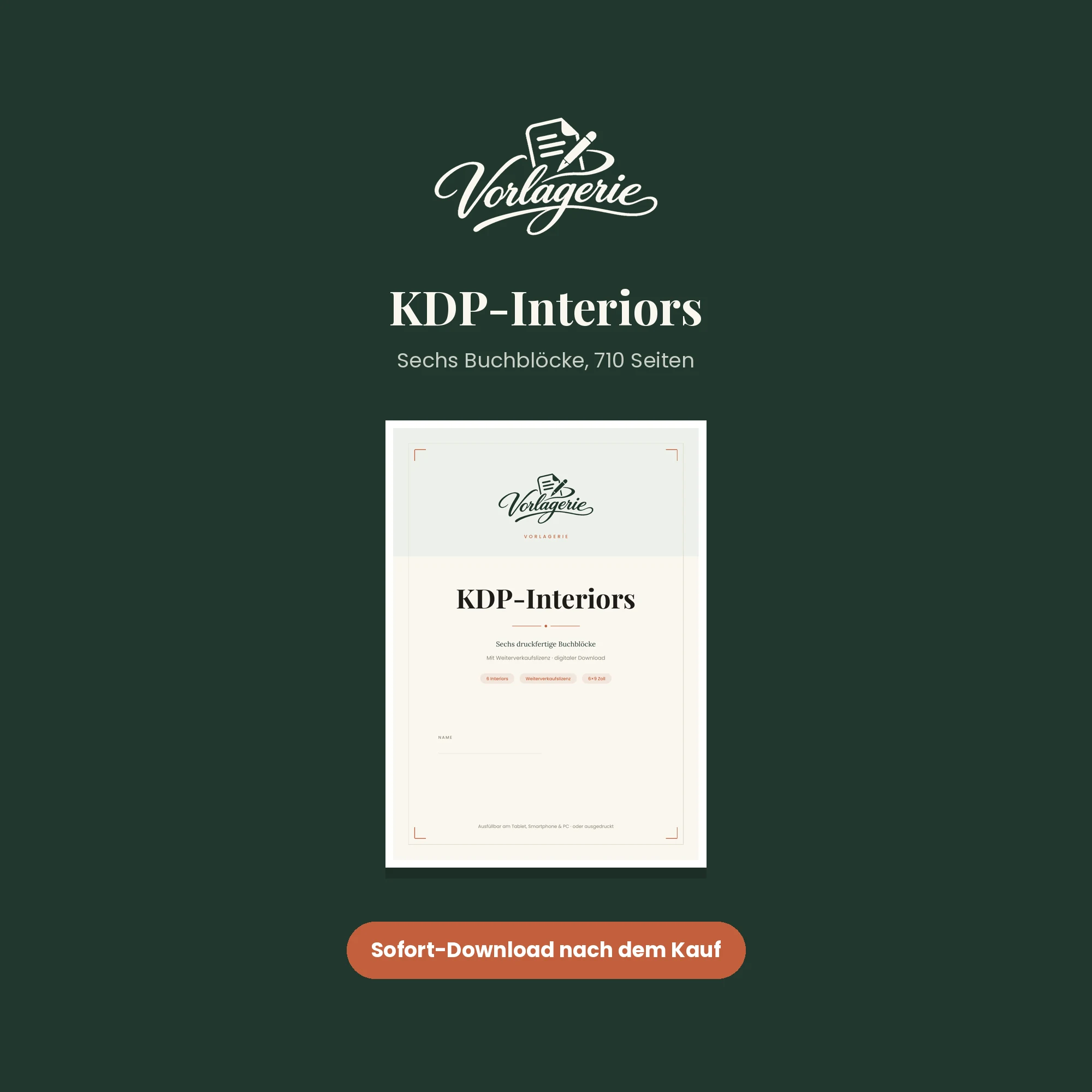 KDP-Interiors mit Weiterverkaufslizenz – Vorlagerie
