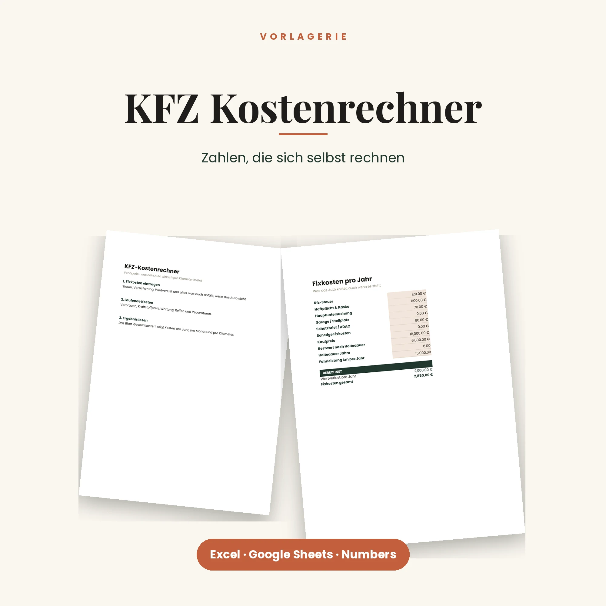 KFZ-Kostenrechner – Titelbild