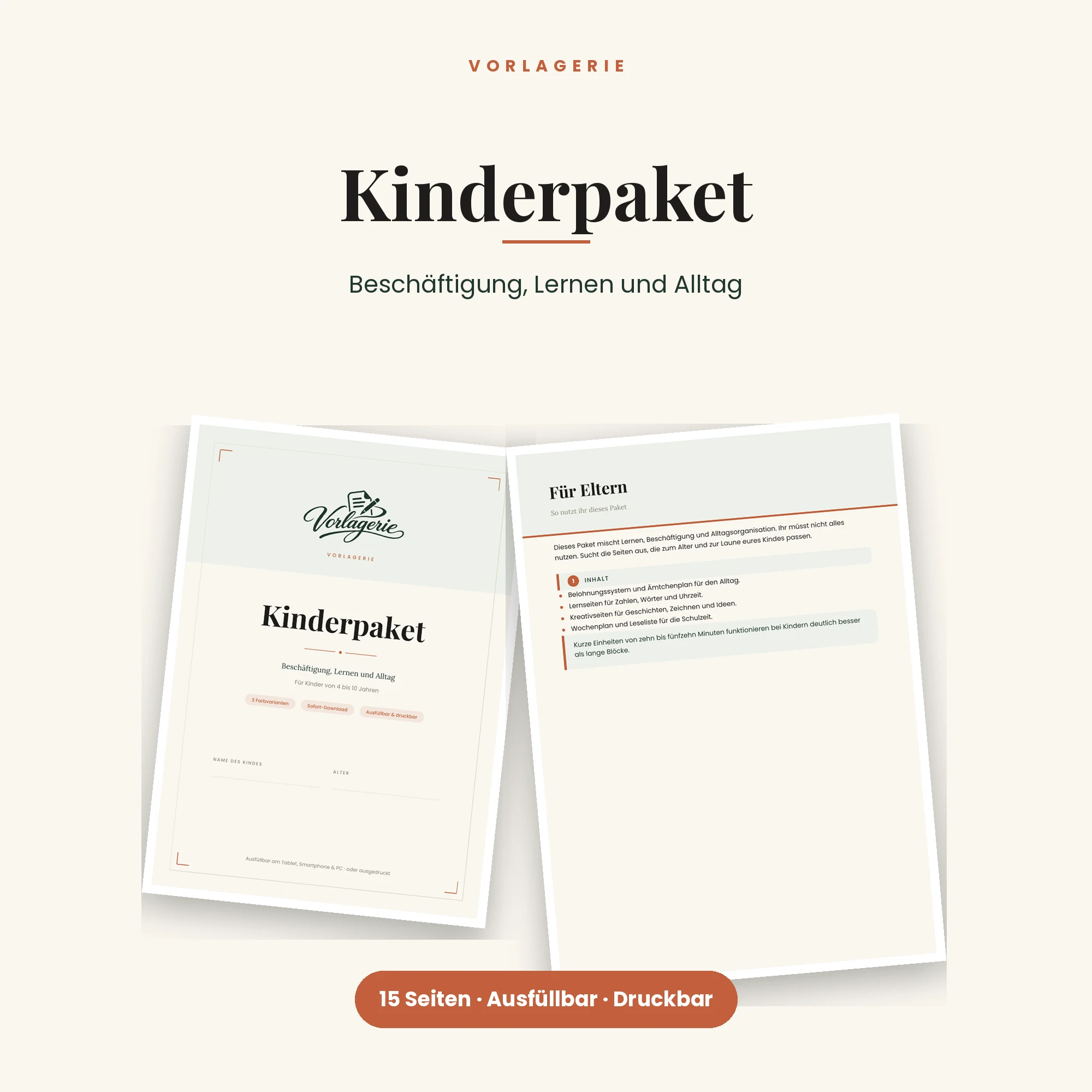 Kinder-Aktivitätspaket – Titelbild
