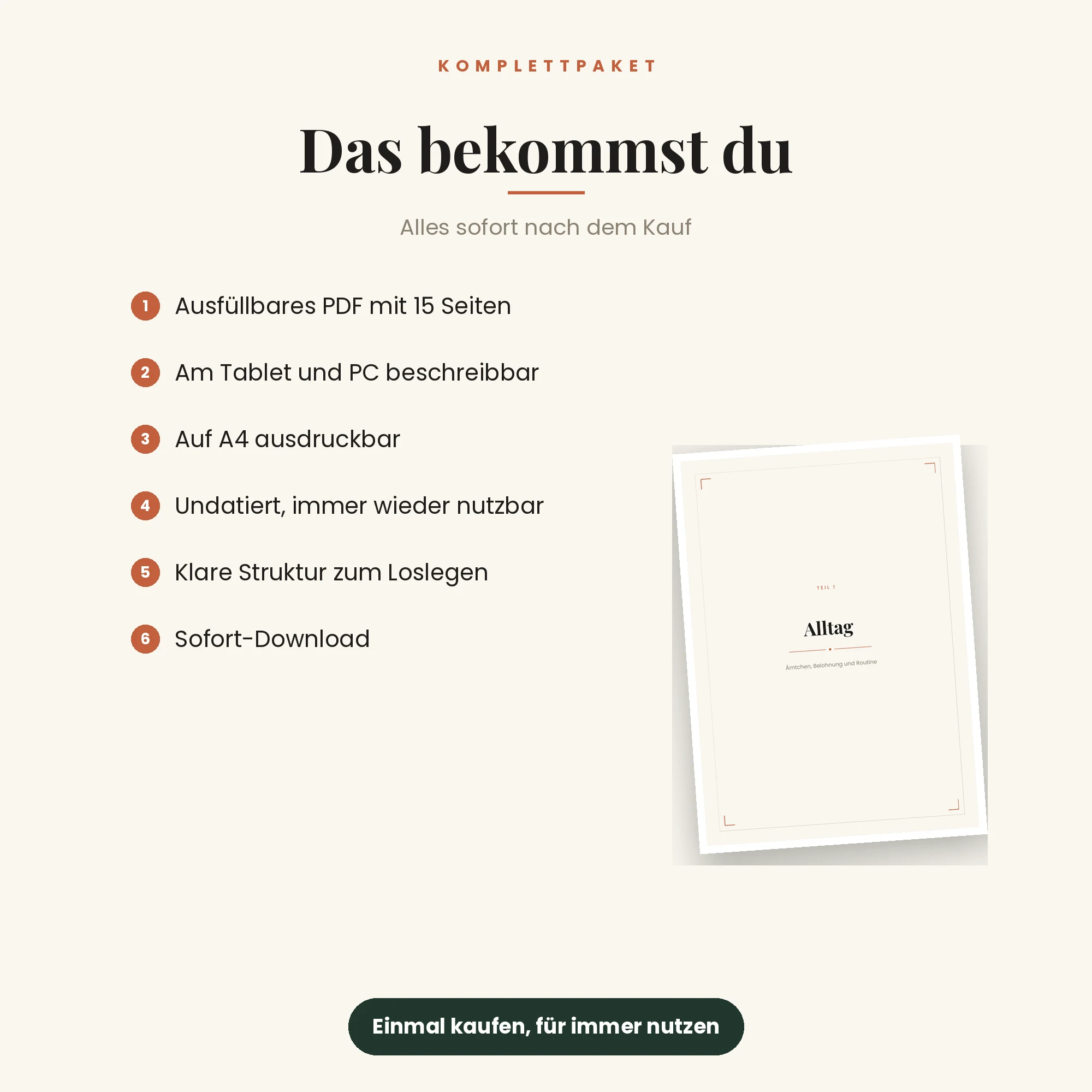 Kinder-Aktivitätspaket – das ist enthalten