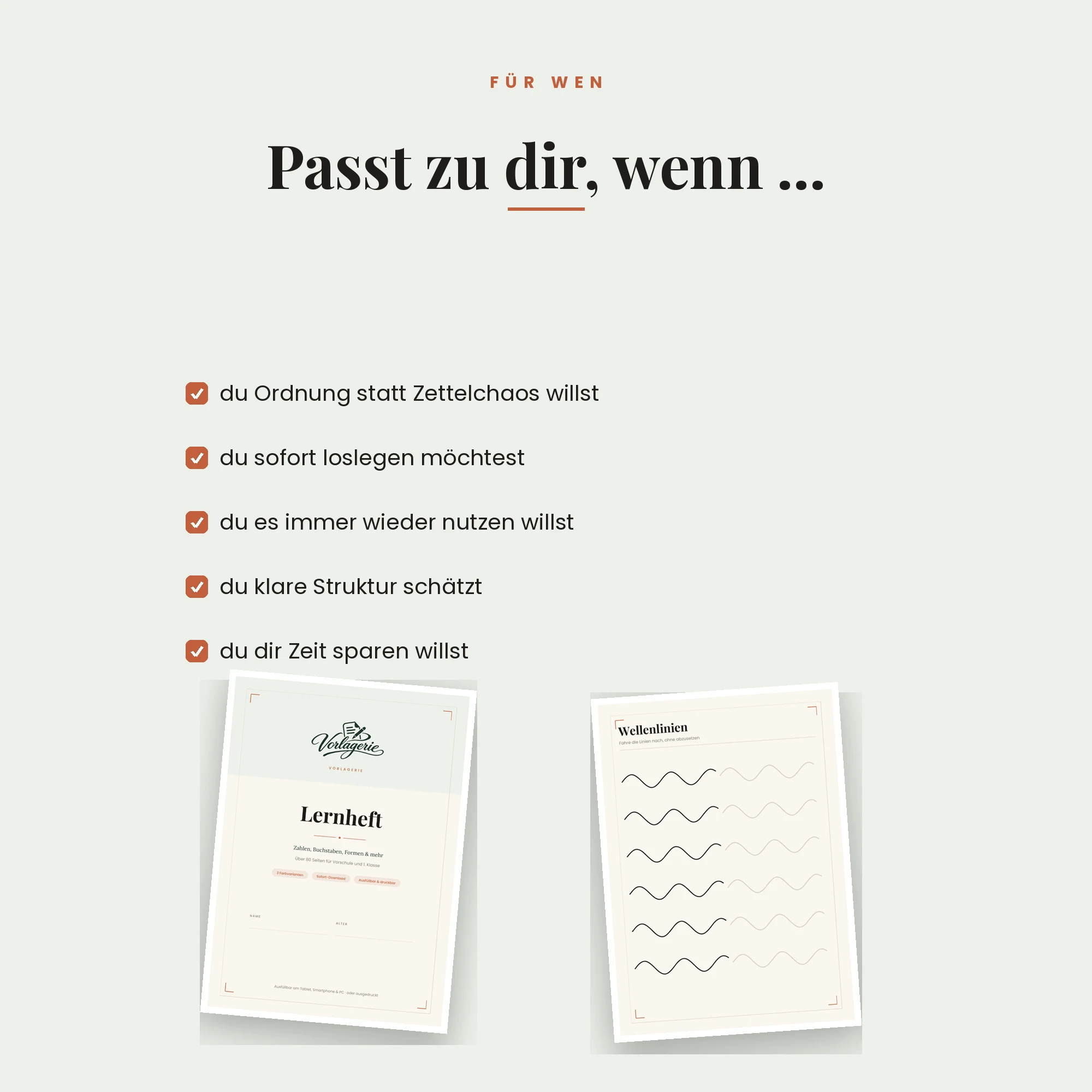Kinder-Lernheft Zahlen & Buchstaben – für wen die Vorlage passt