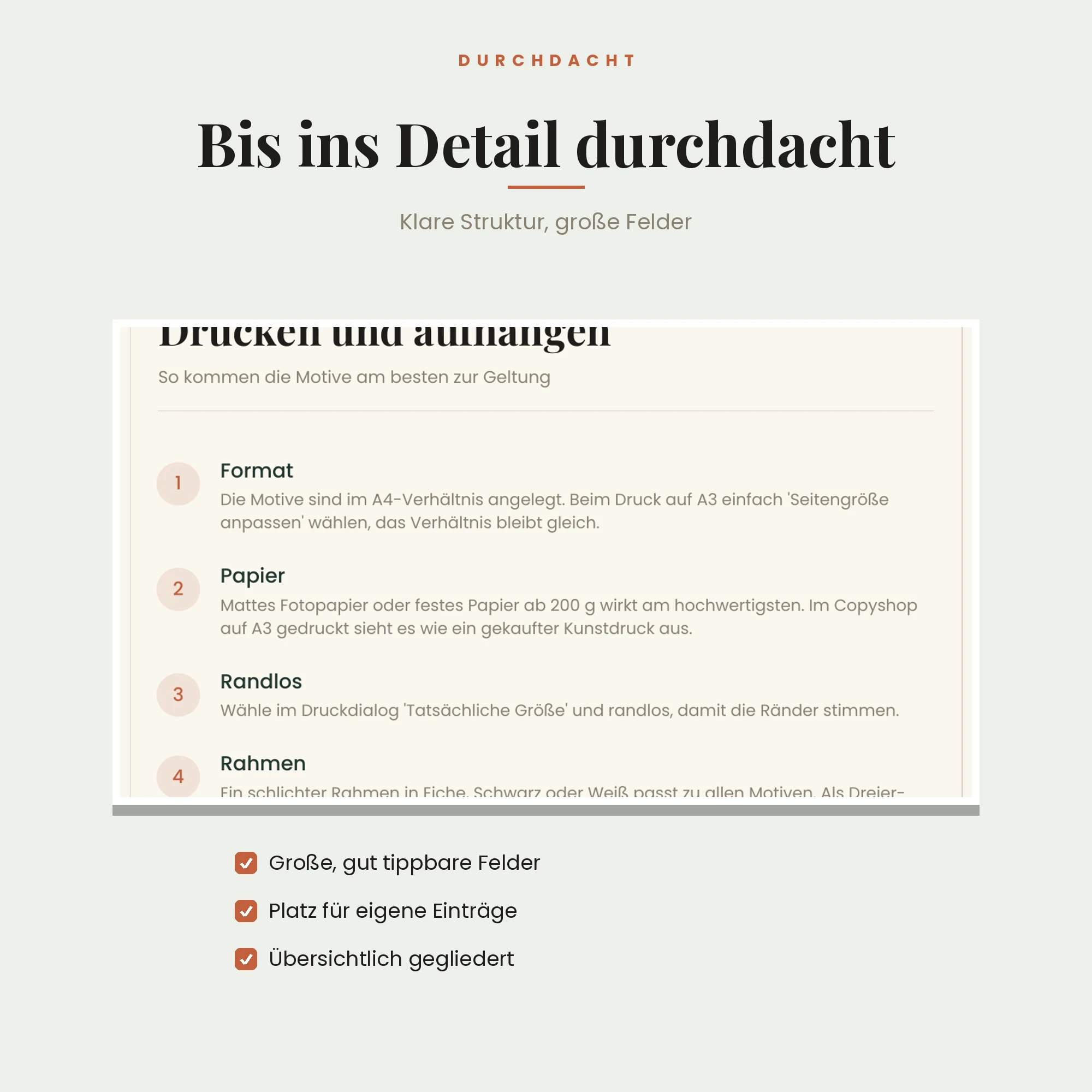 Zuhause-Kunstdrucke, 6 Motive – Detailansicht