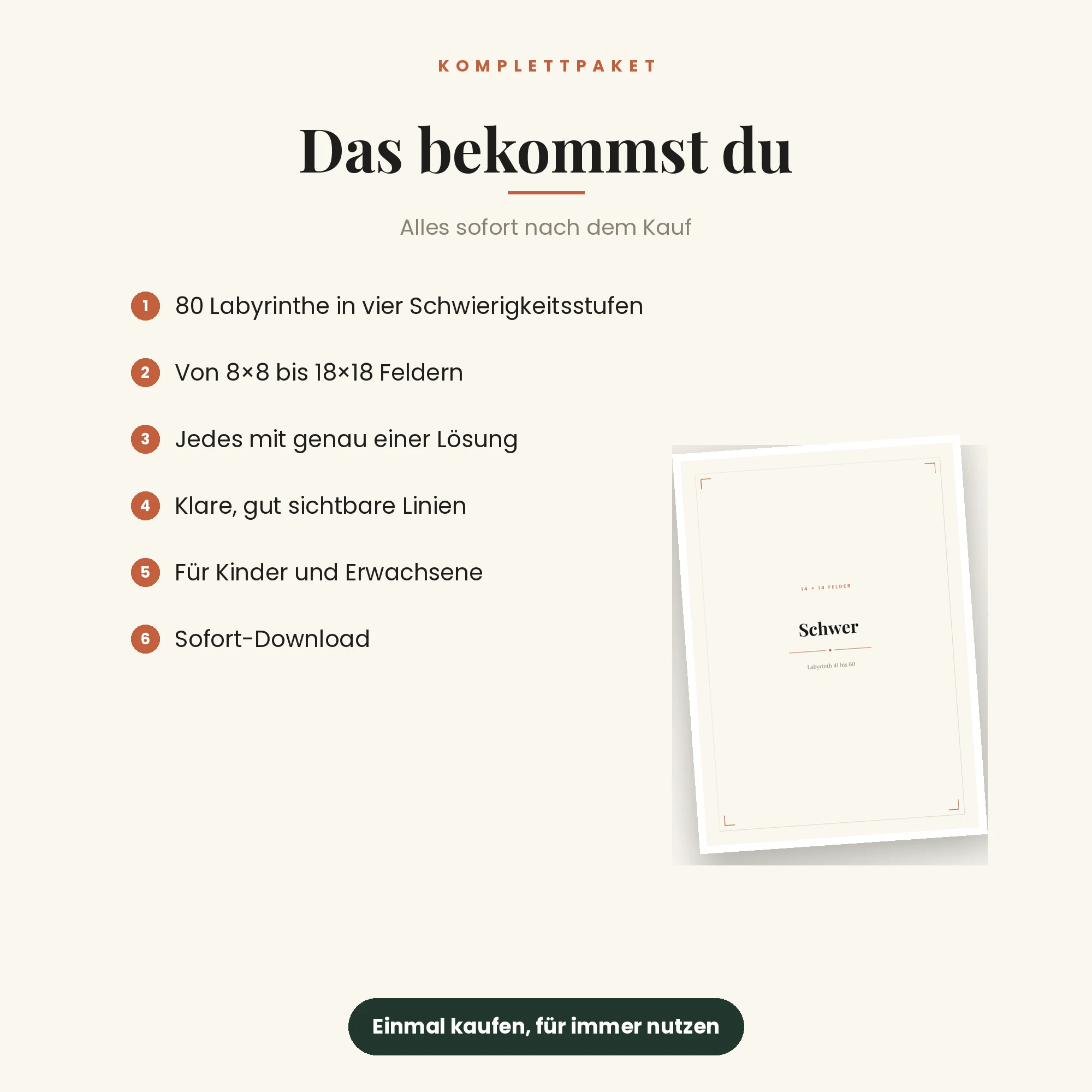 Labyrinth-Heft – das ist enthalten