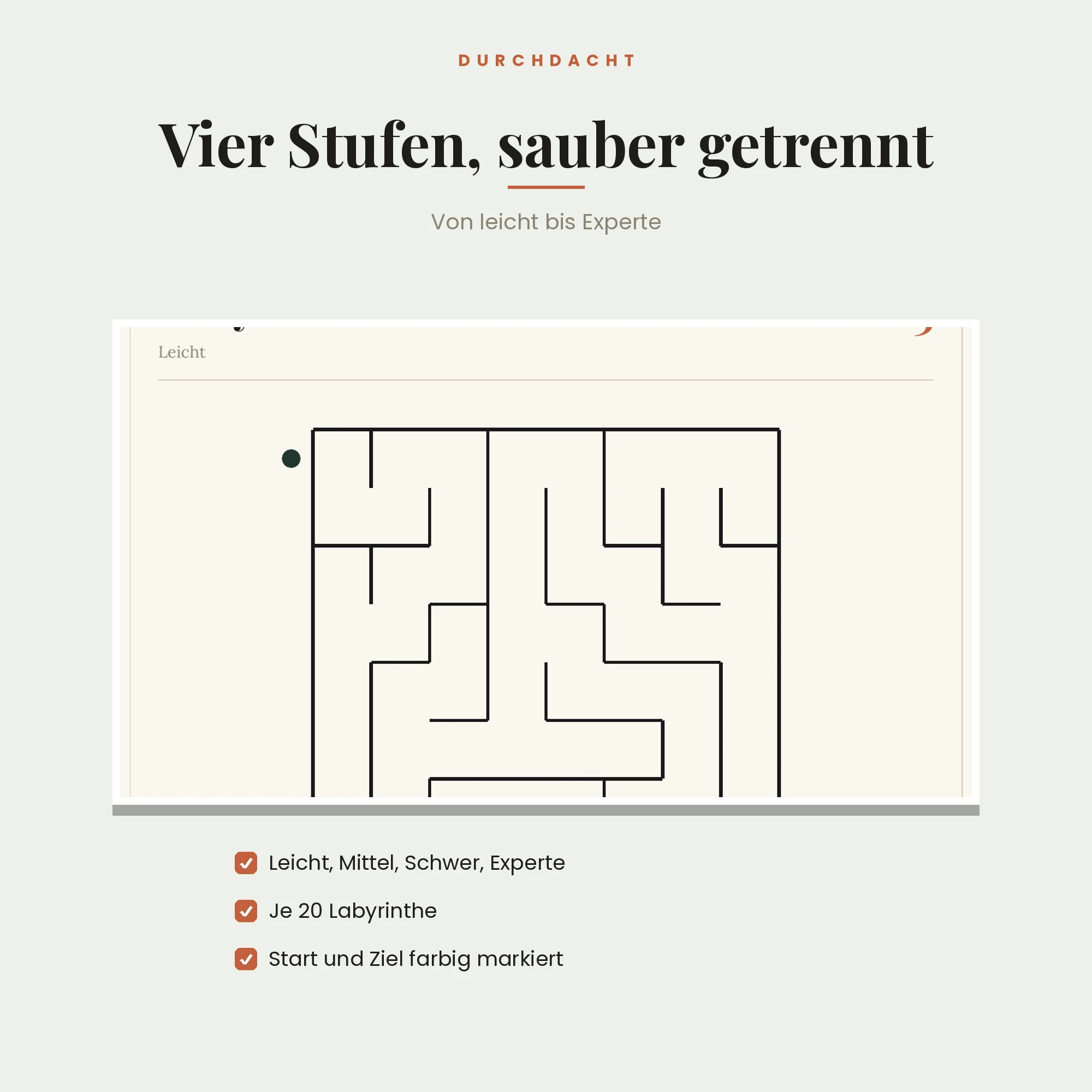 Labyrinth-Heft – Detailansicht