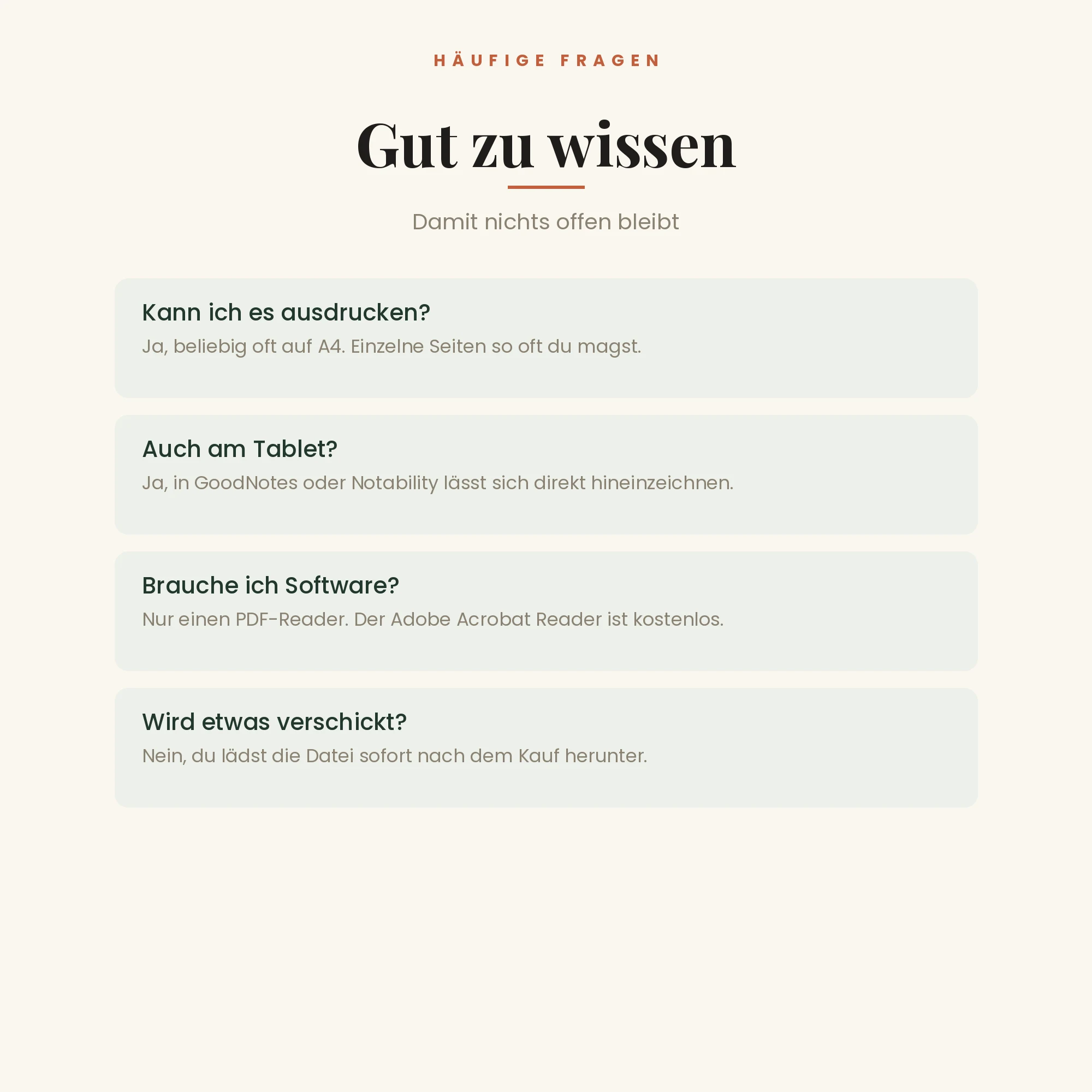 Labyrinth-Heft – häufige Fragen