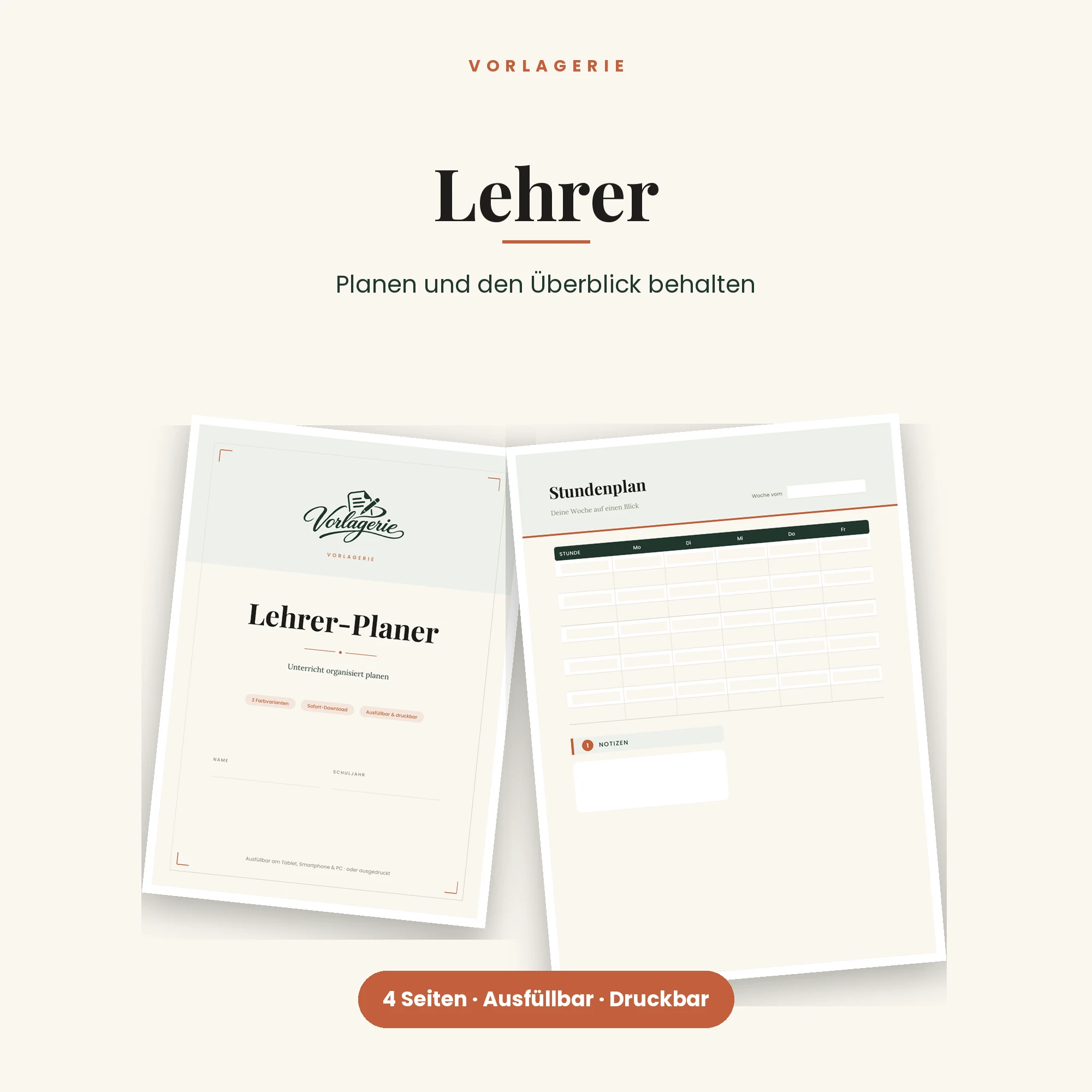 Lehrer-Planer – Titelbild
