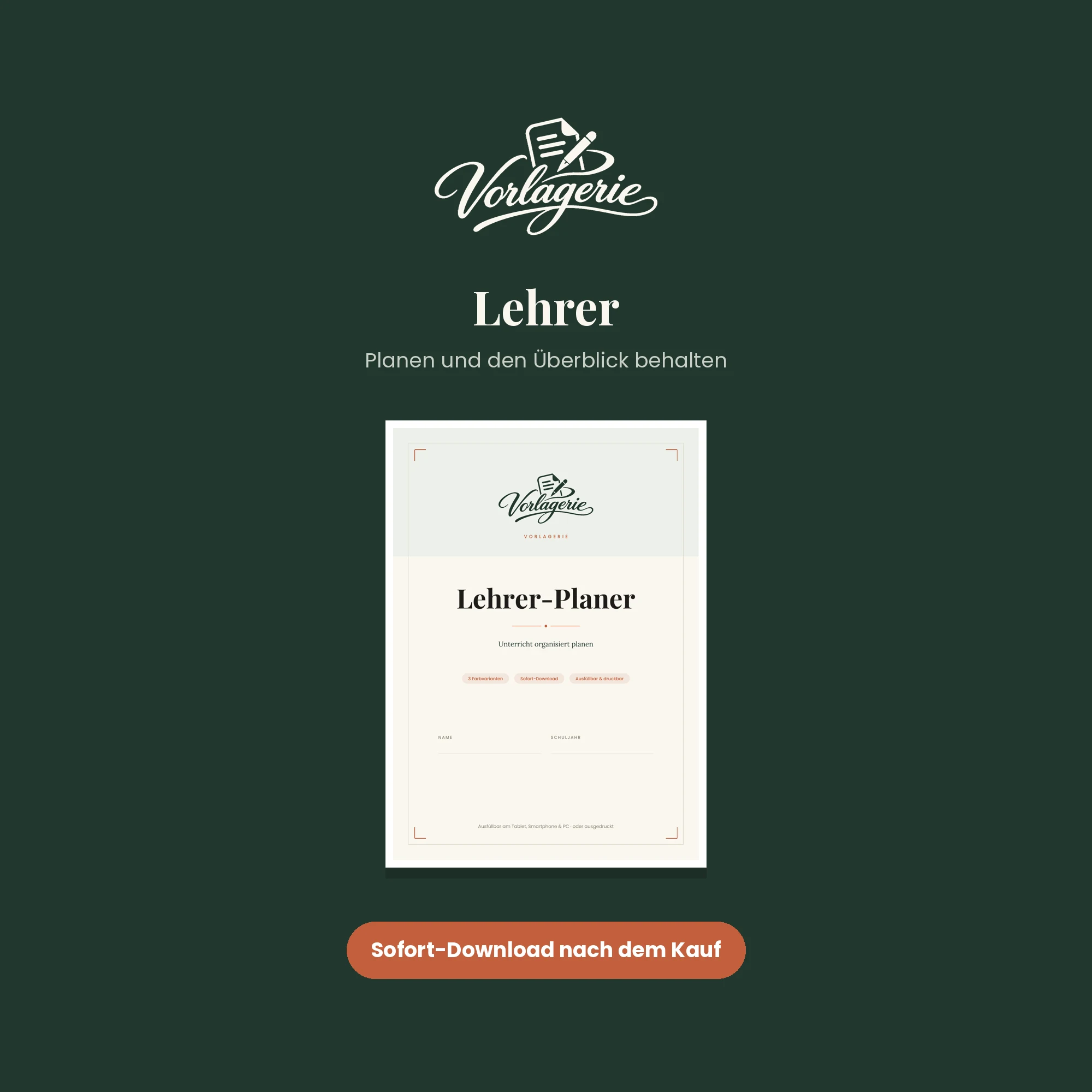Lehrer-Planer – Vorlagerie