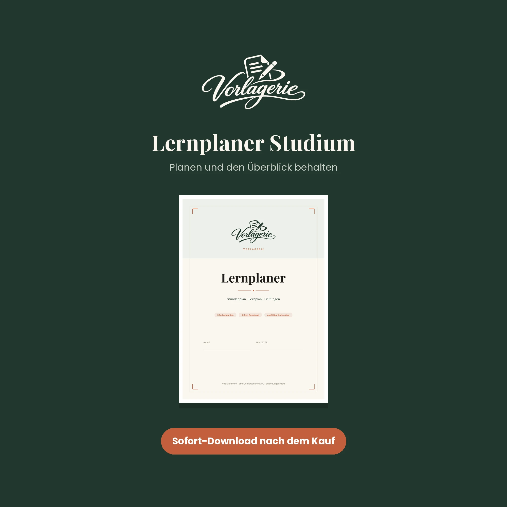 Lernplaner – Vorlagerie