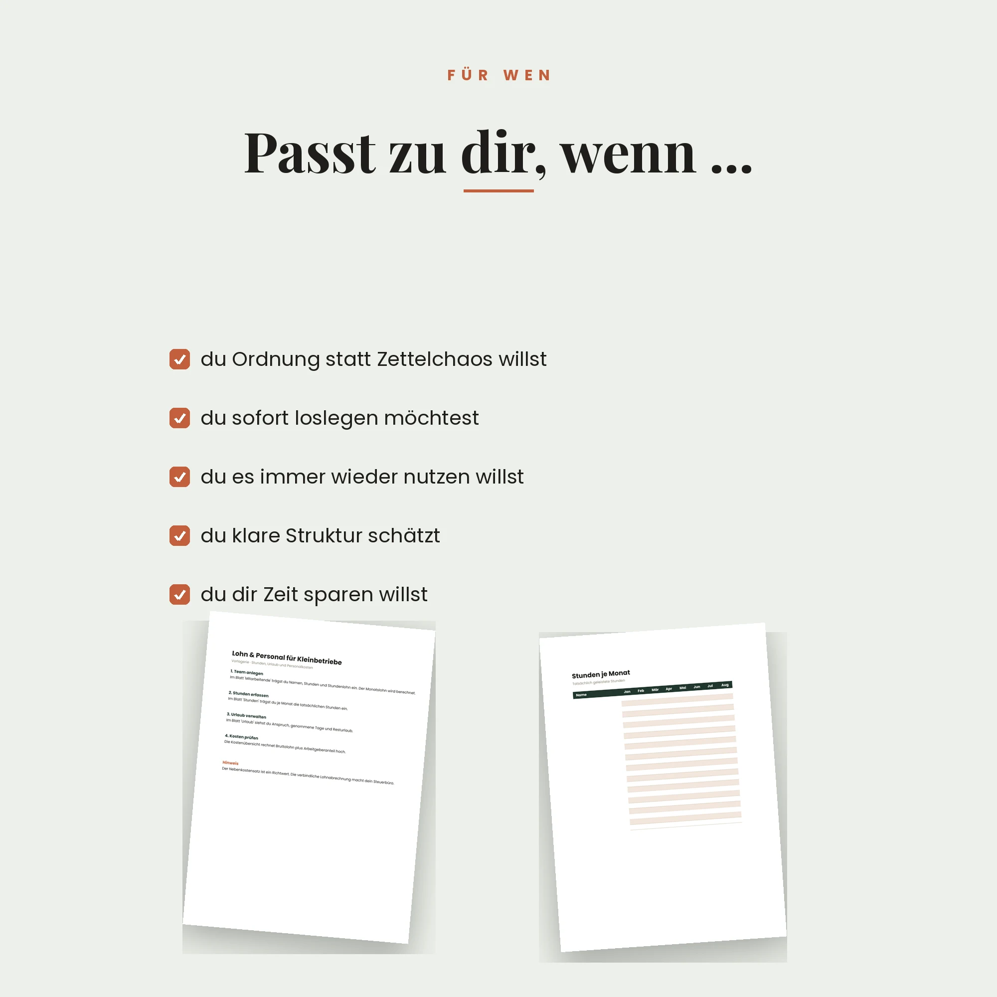 Lohn & Personal für Kleinbetriebe – für wen die Vorlage passt