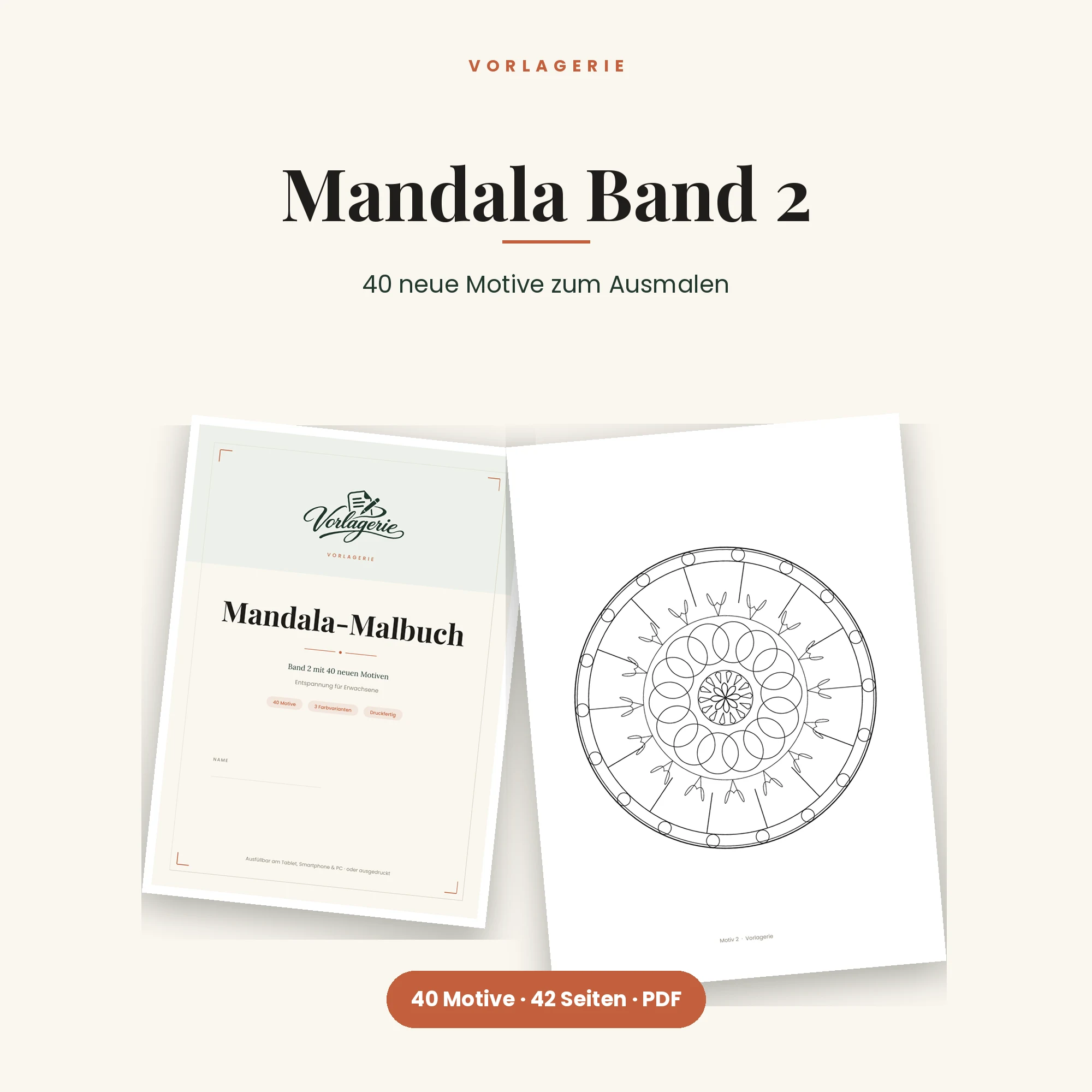Mandala-Malbuch Band 2 – Titelbild