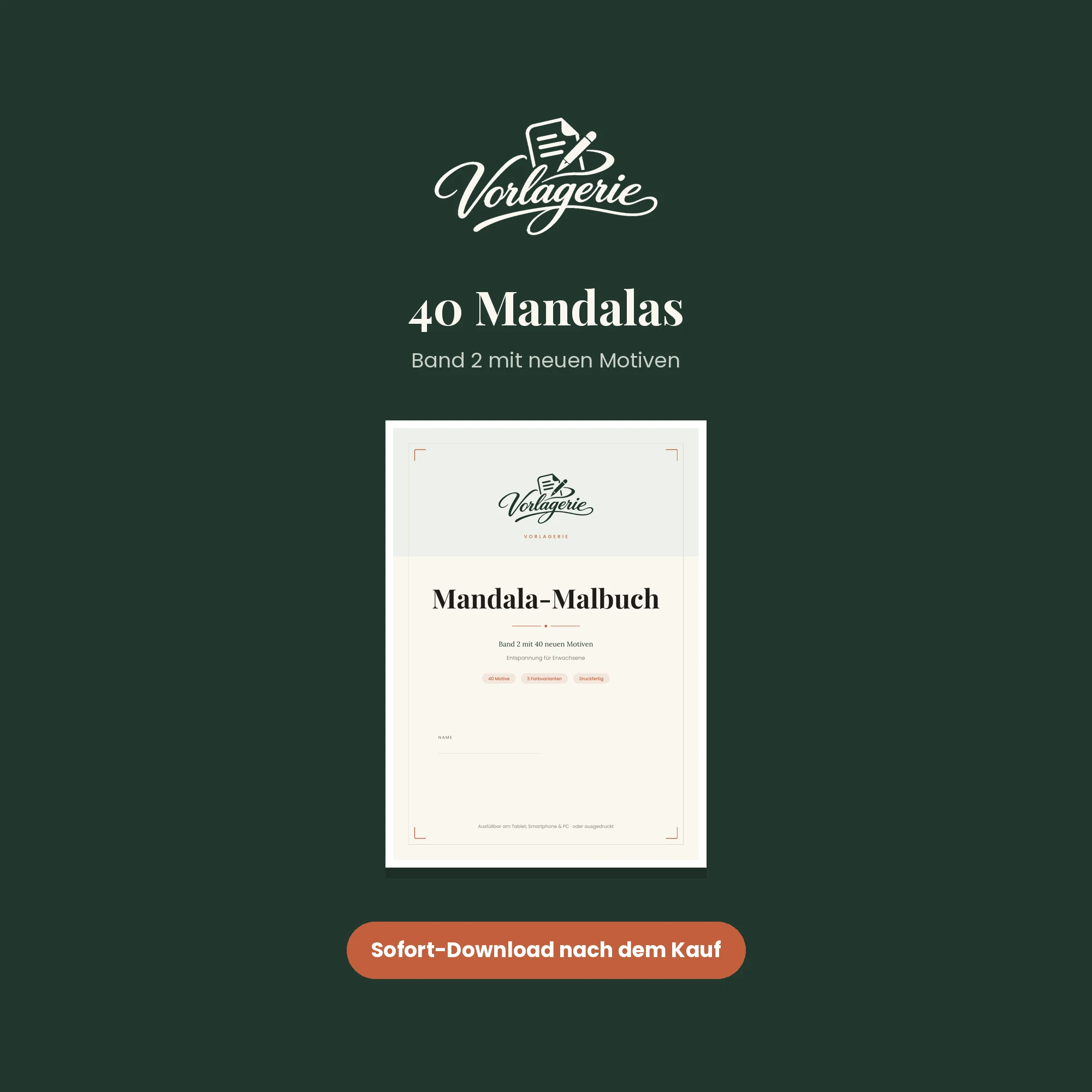 Mandala-Malbuch Band 2 – Vorlagerie