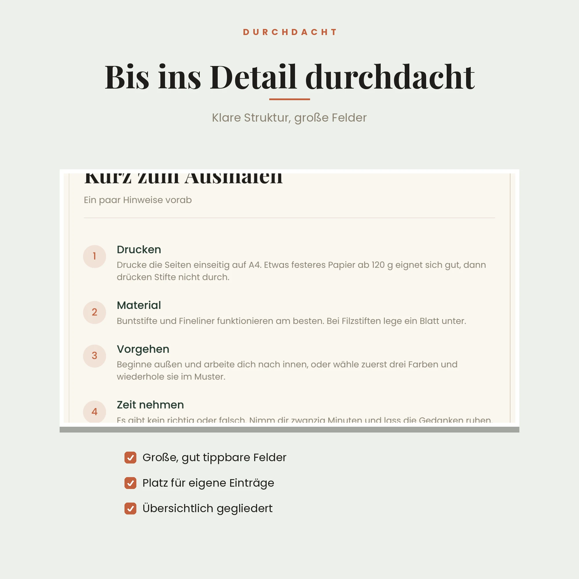 Mandala-Malbuch mit 30 Motiven – Detailansicht
