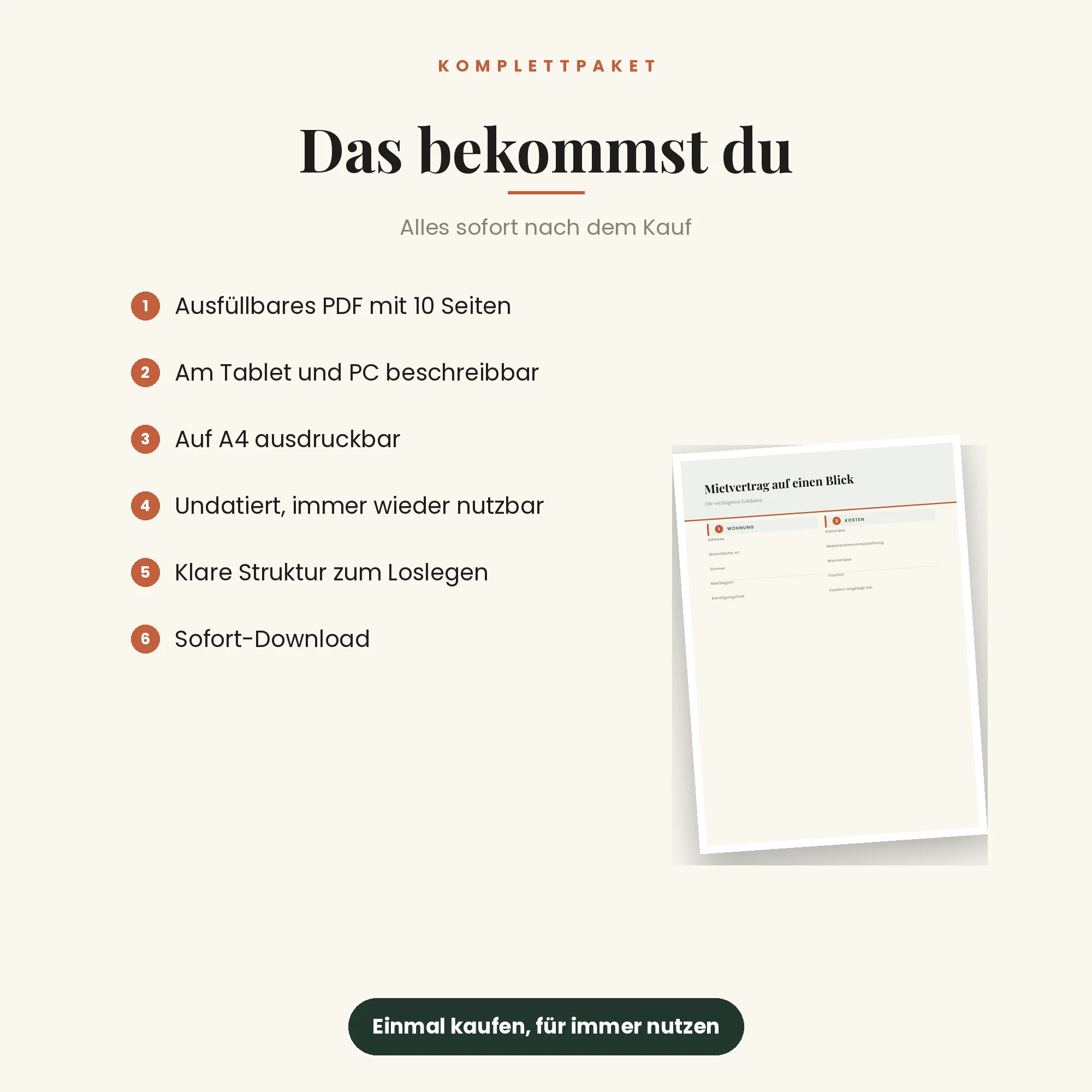 Mieterordner Komplett – das ist enthalten