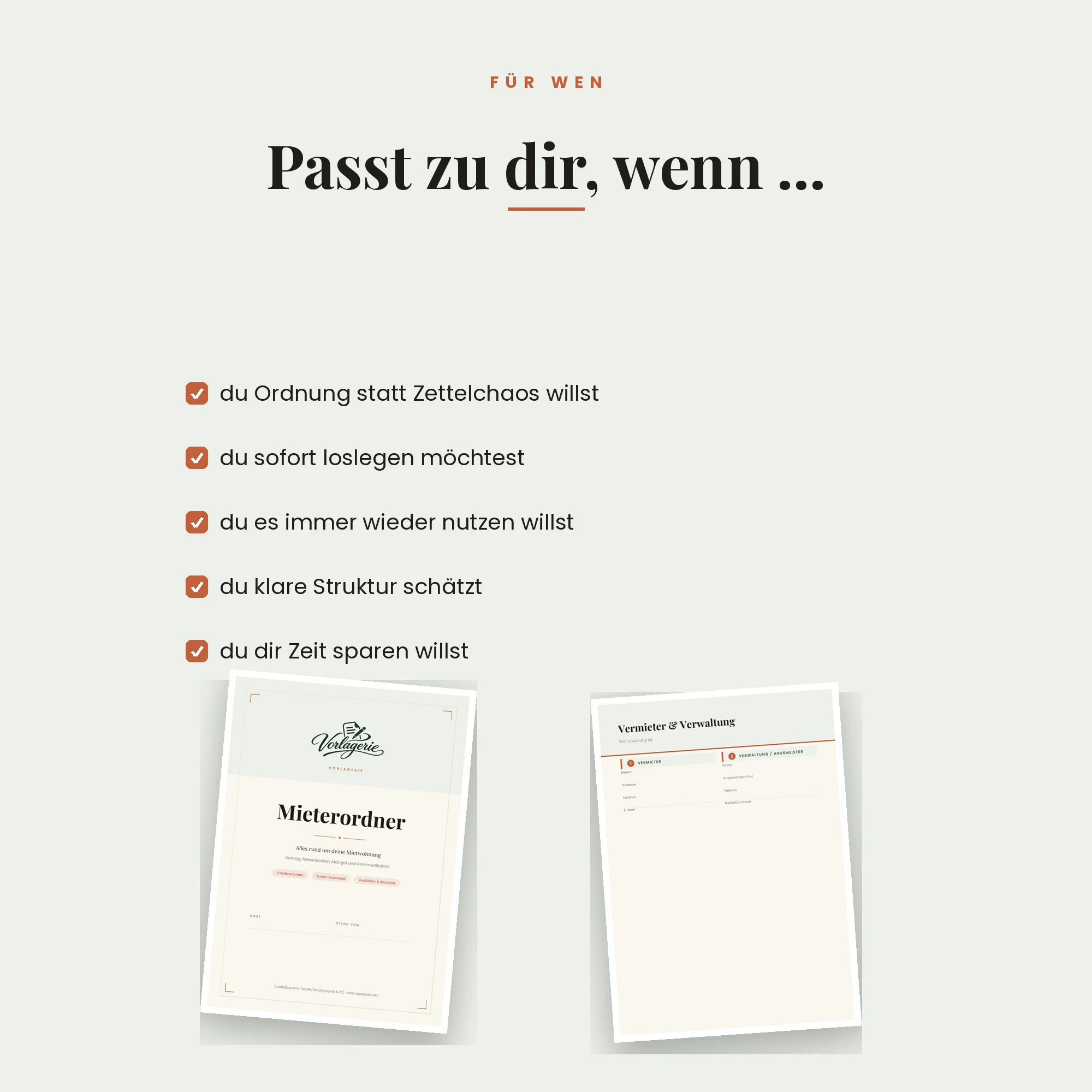 Mieterordner Komplett – für wen die Vorlage passt