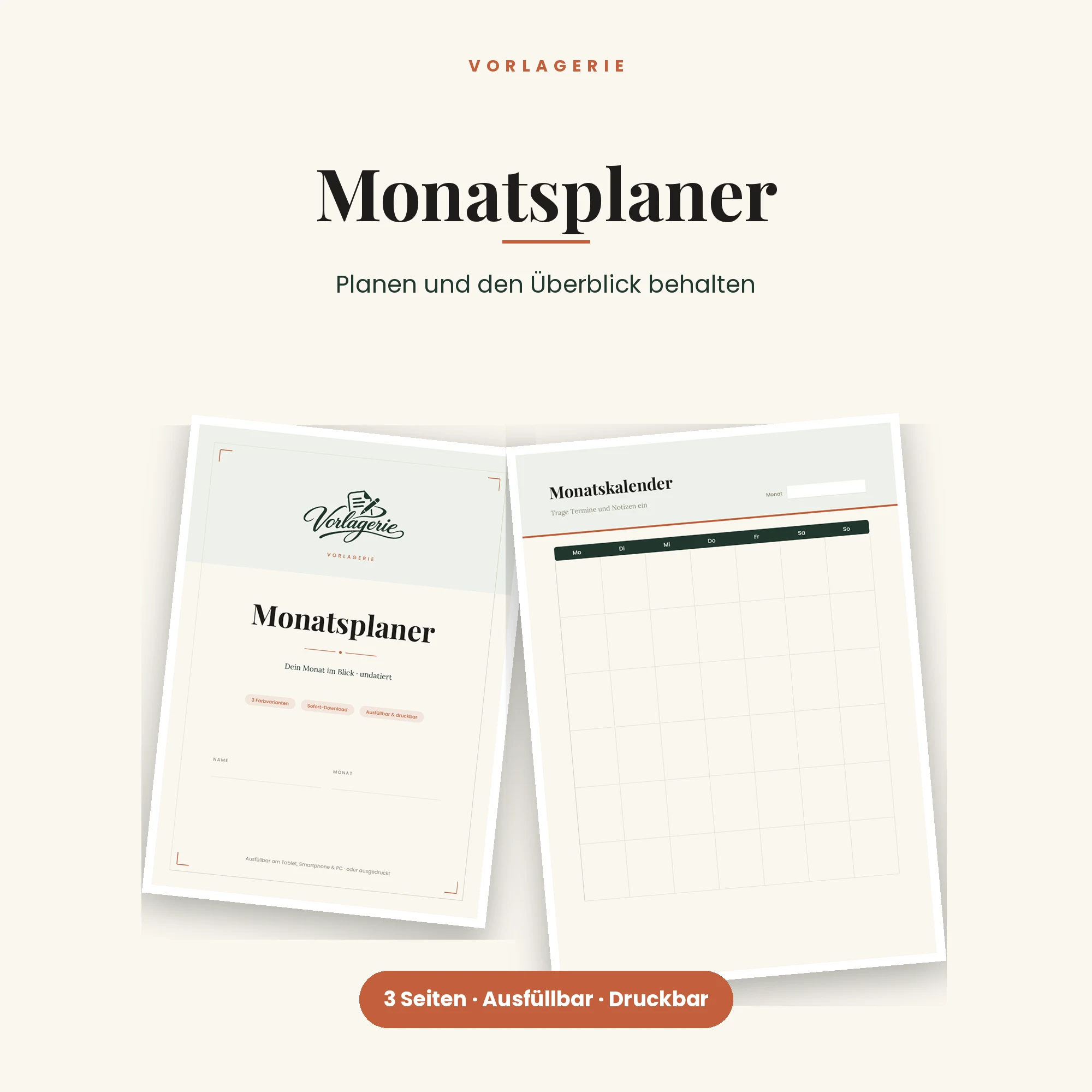 Monatsplaner – Titelbild
