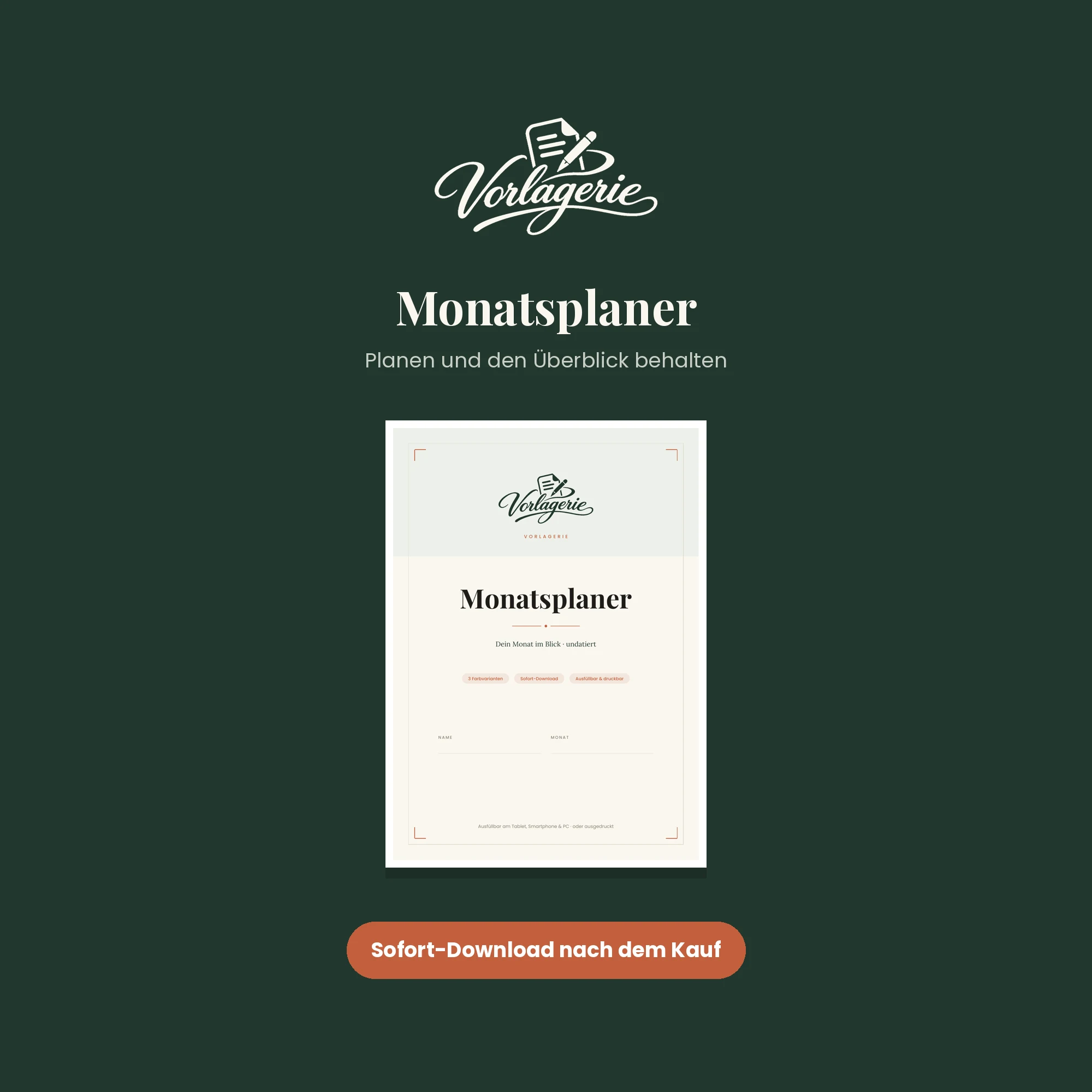 Monatsplaner – Vorlagerie