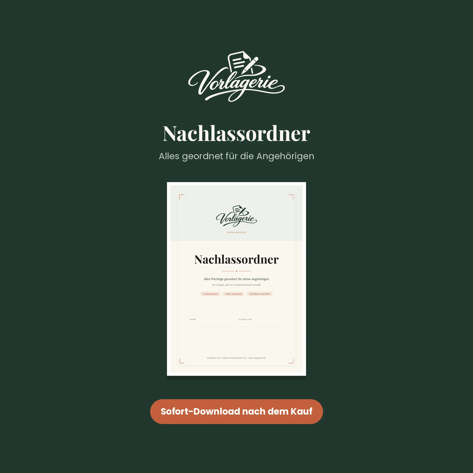 Nachlassordner – Vorlagerie