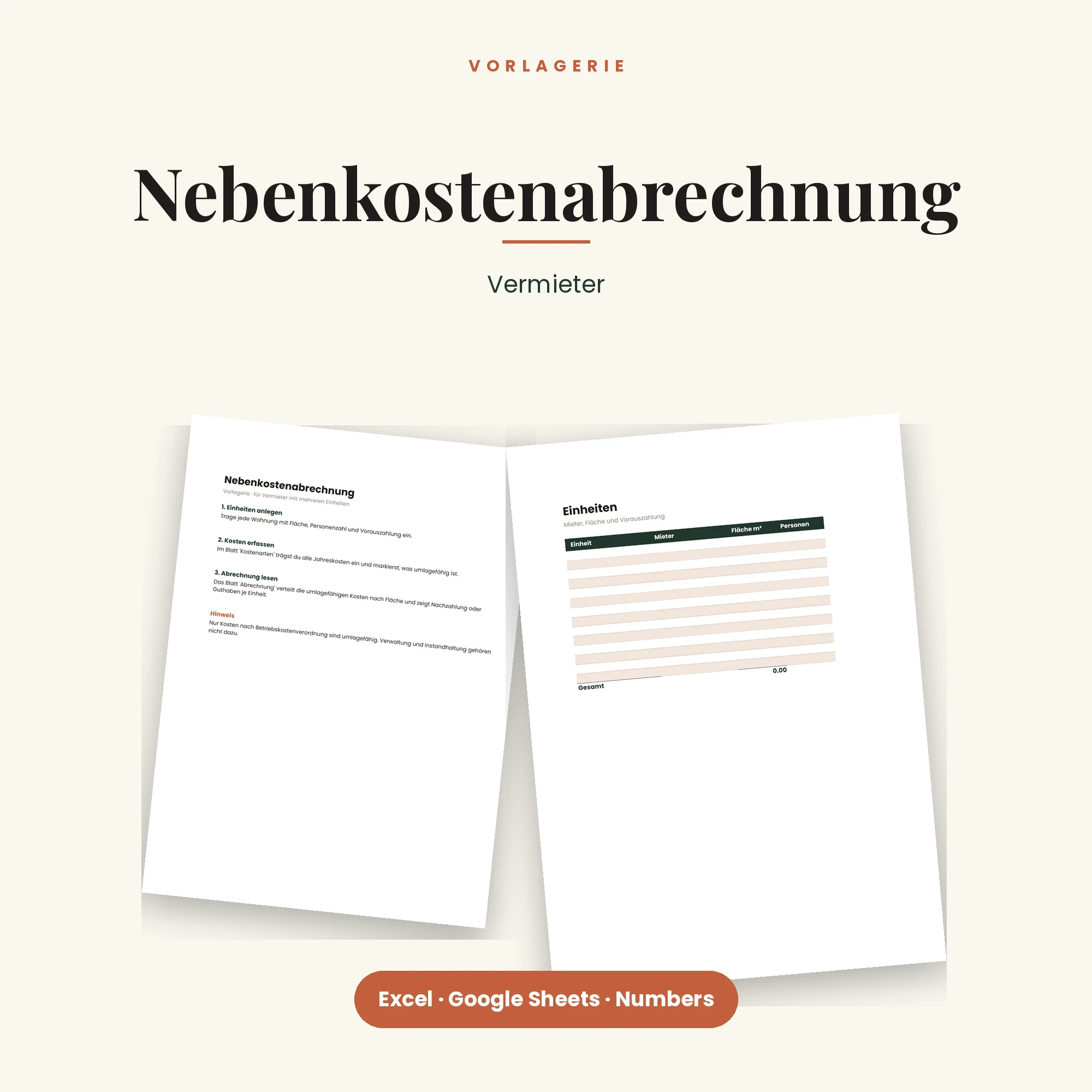 Nebenkostenabrechnung für Vermieter – Titelbild