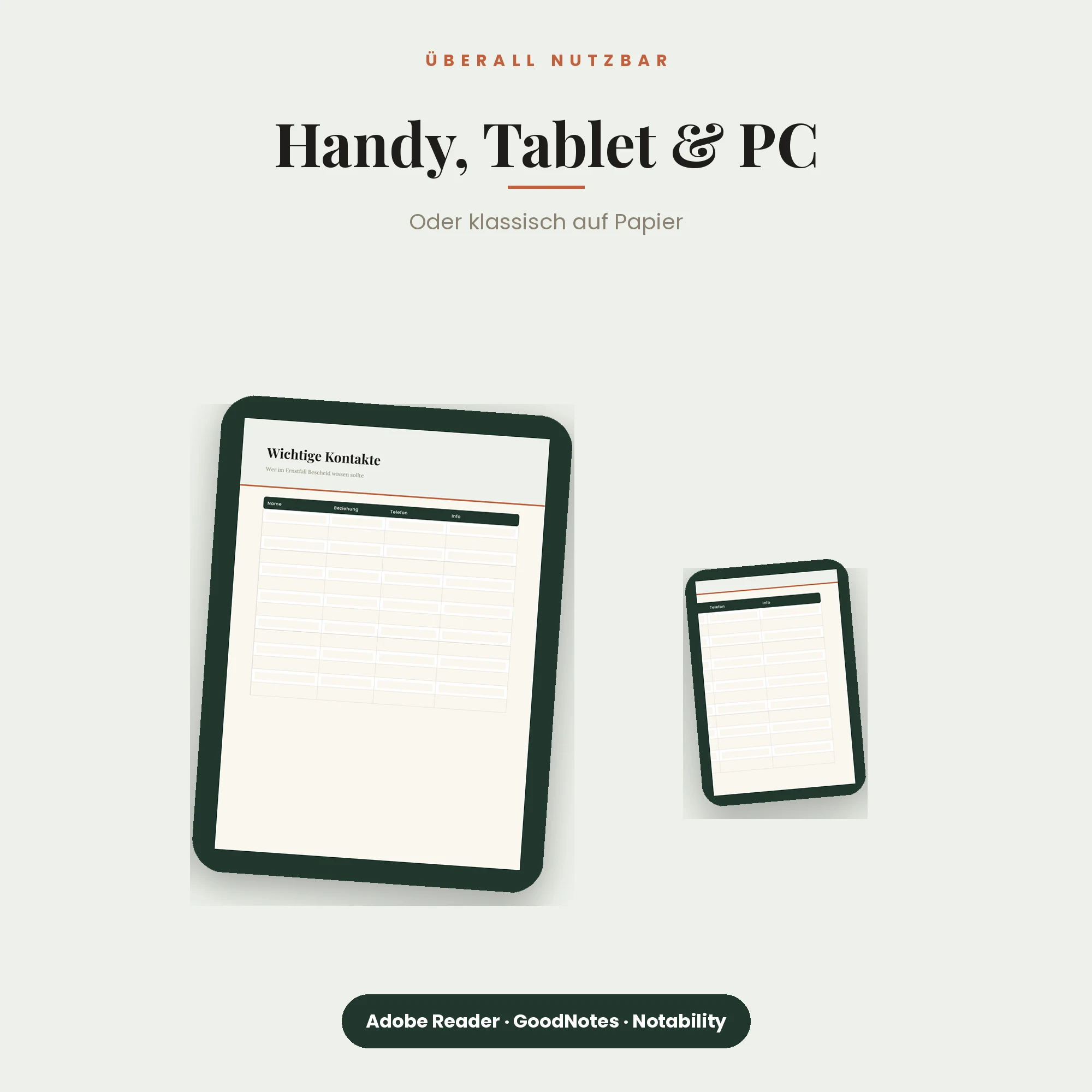 Notfallordner – auf Smartphone, Tablet und PC