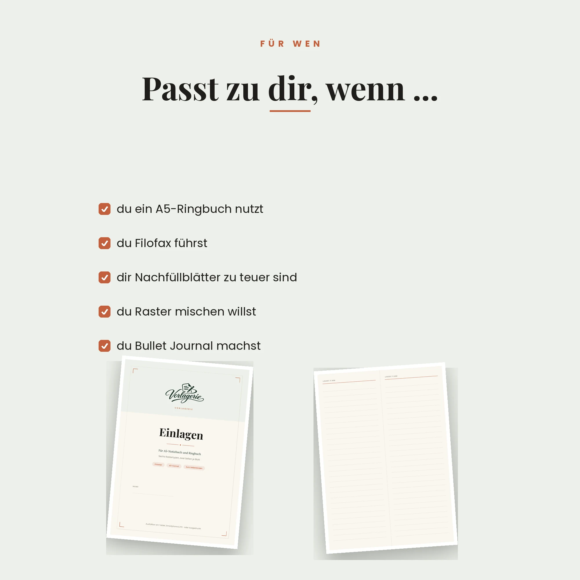 Notizbuch-Einlagen A5 – für wen es passt