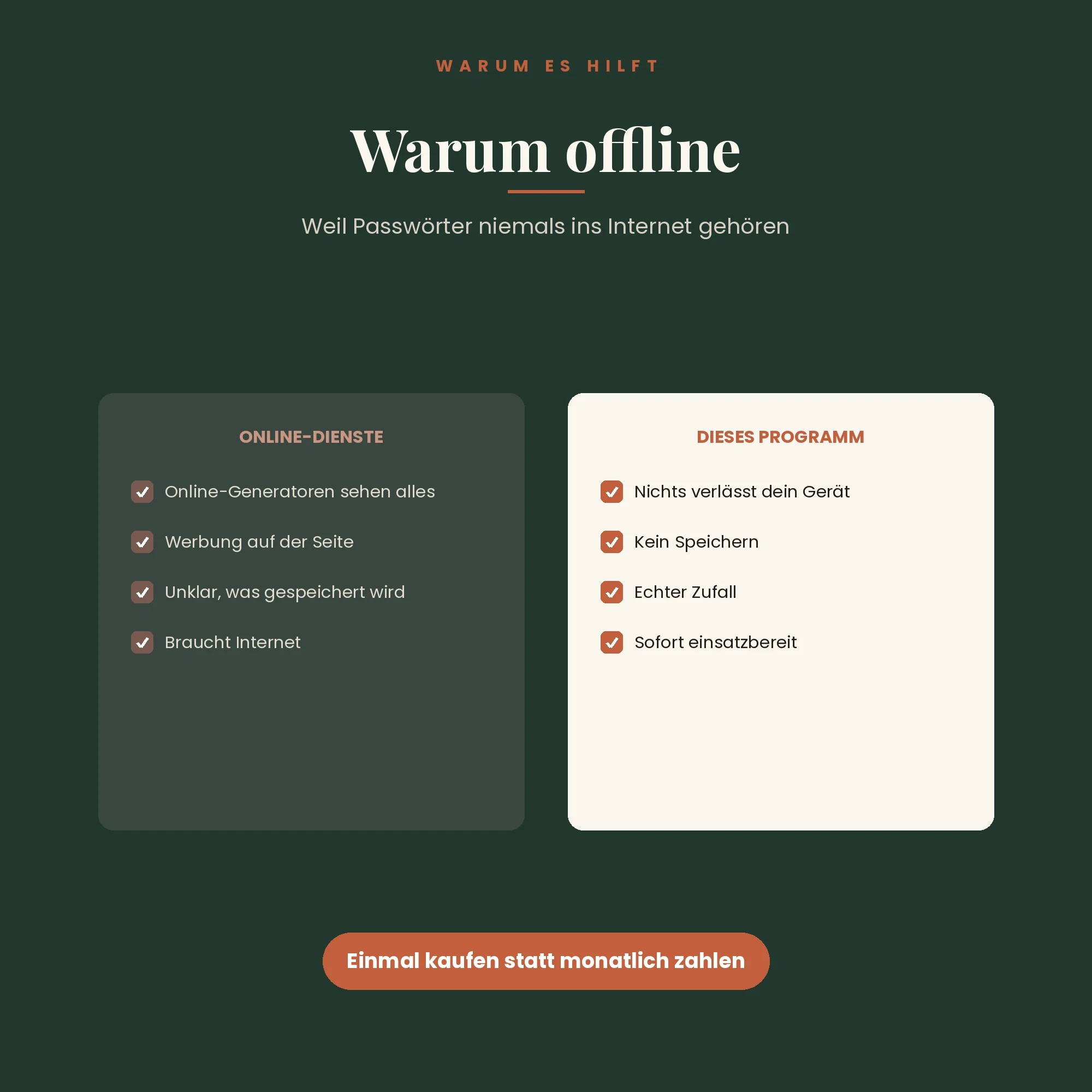 Passwort-Generator – der Unterschied