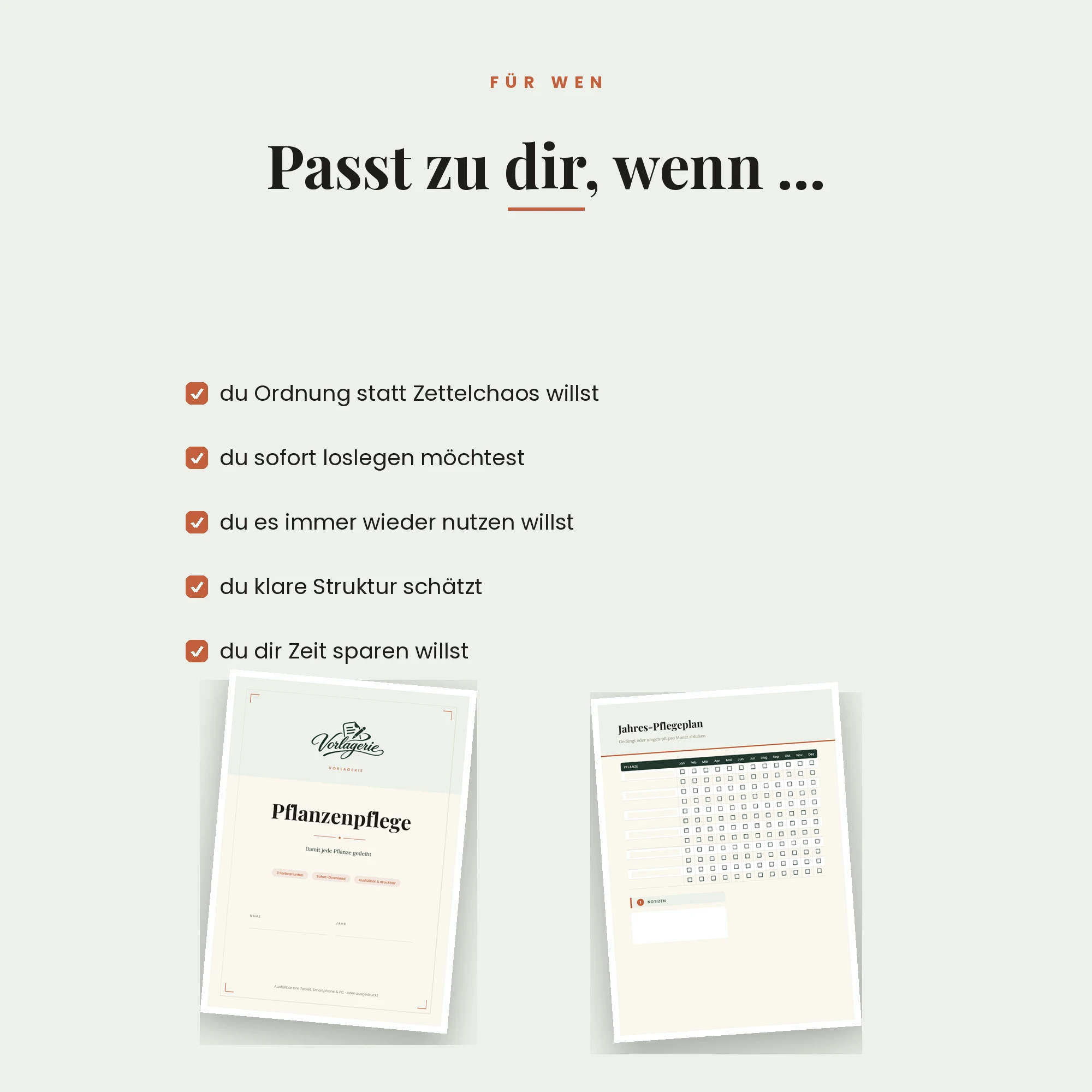 Pflanzenpflege-Tracker – für wen die Vorlage passt