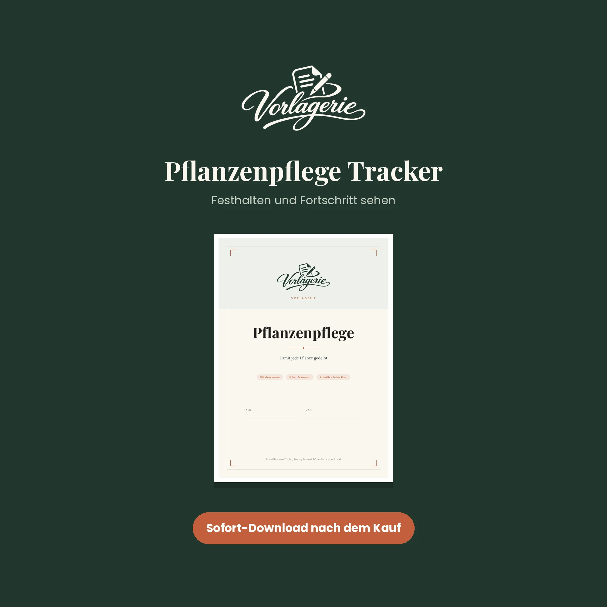 Pflanzenpflege-Tracker – Vorlagerie