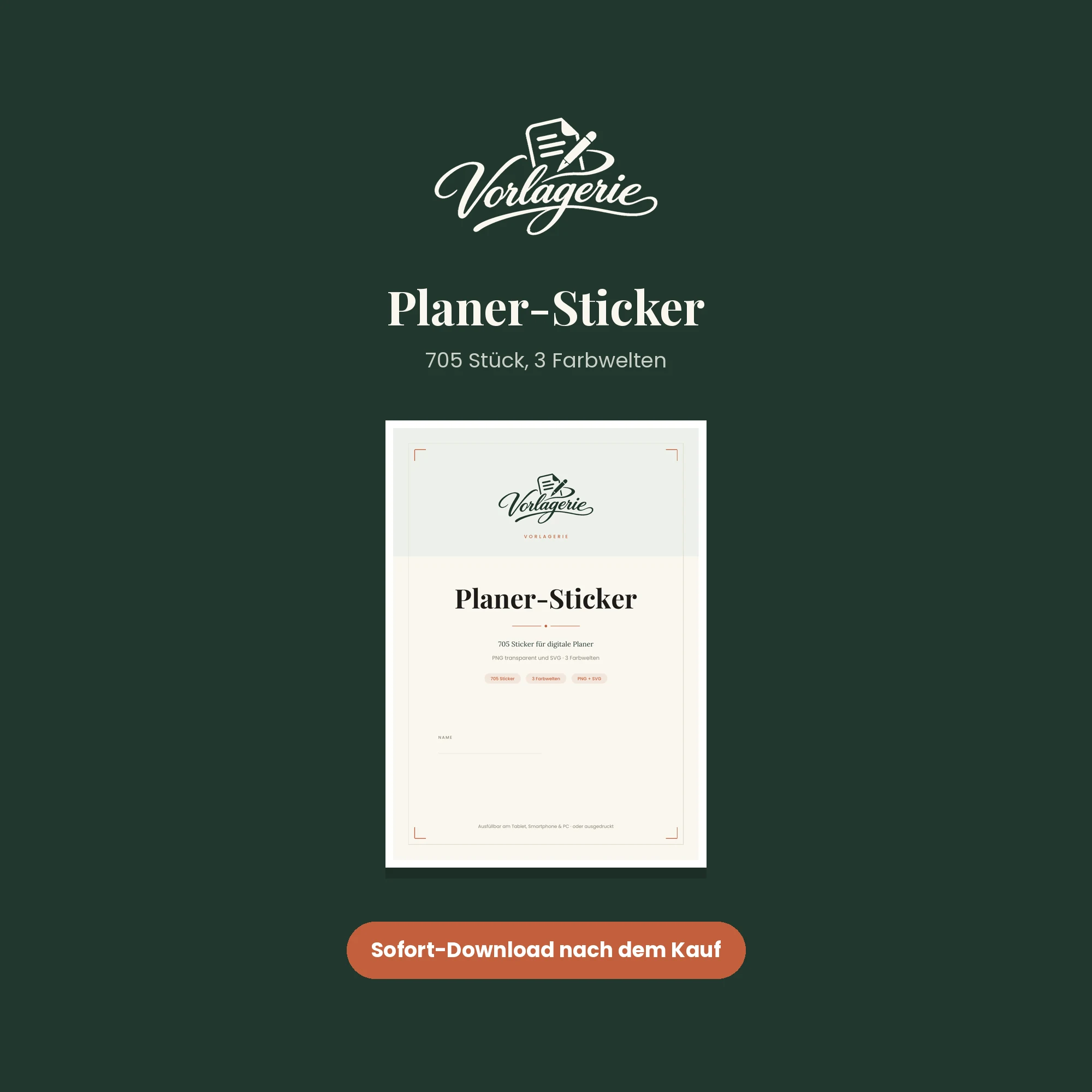 Planer-Sticker Megapack – Vorlagerie
