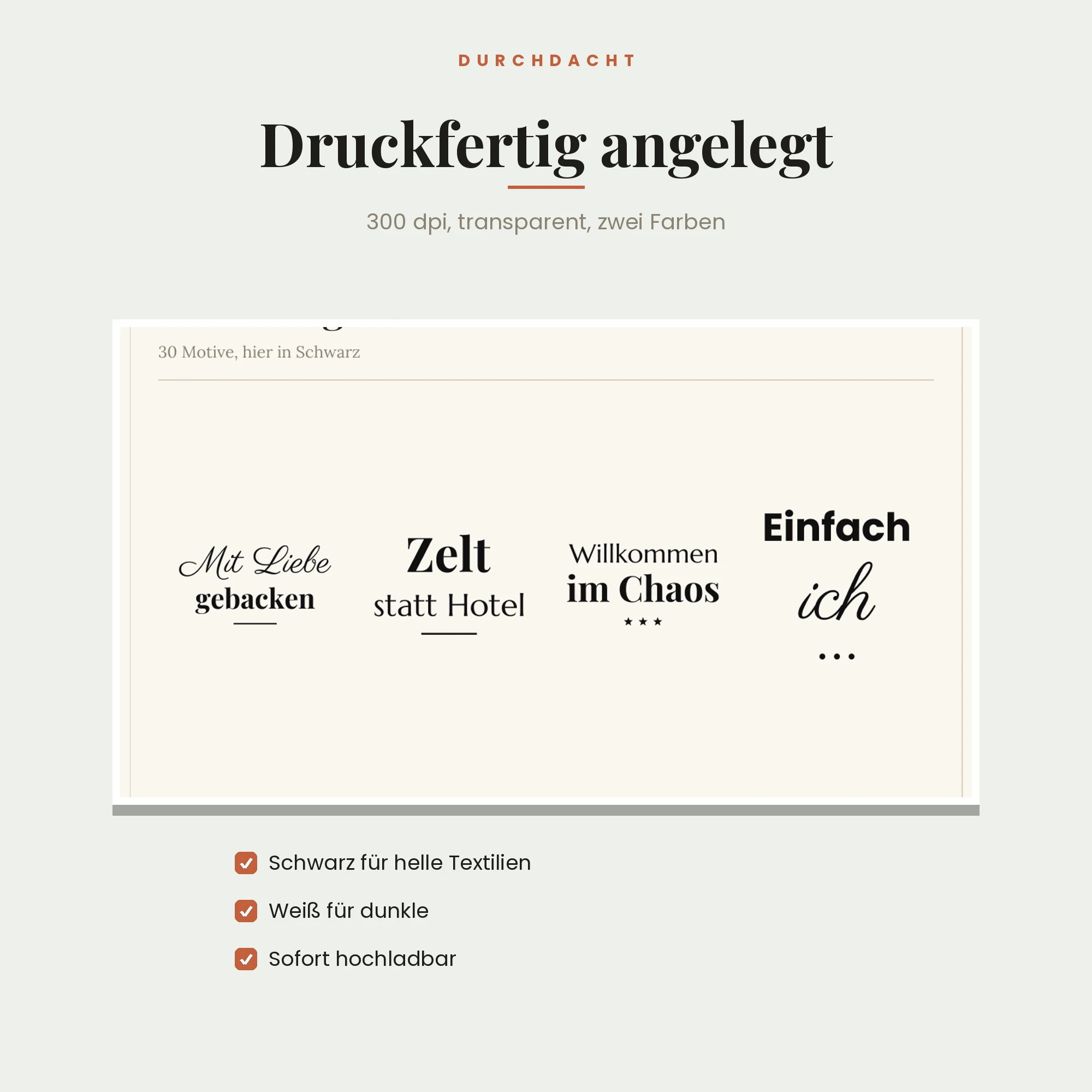 Print-on-Demand-Designs – Detailansicht
