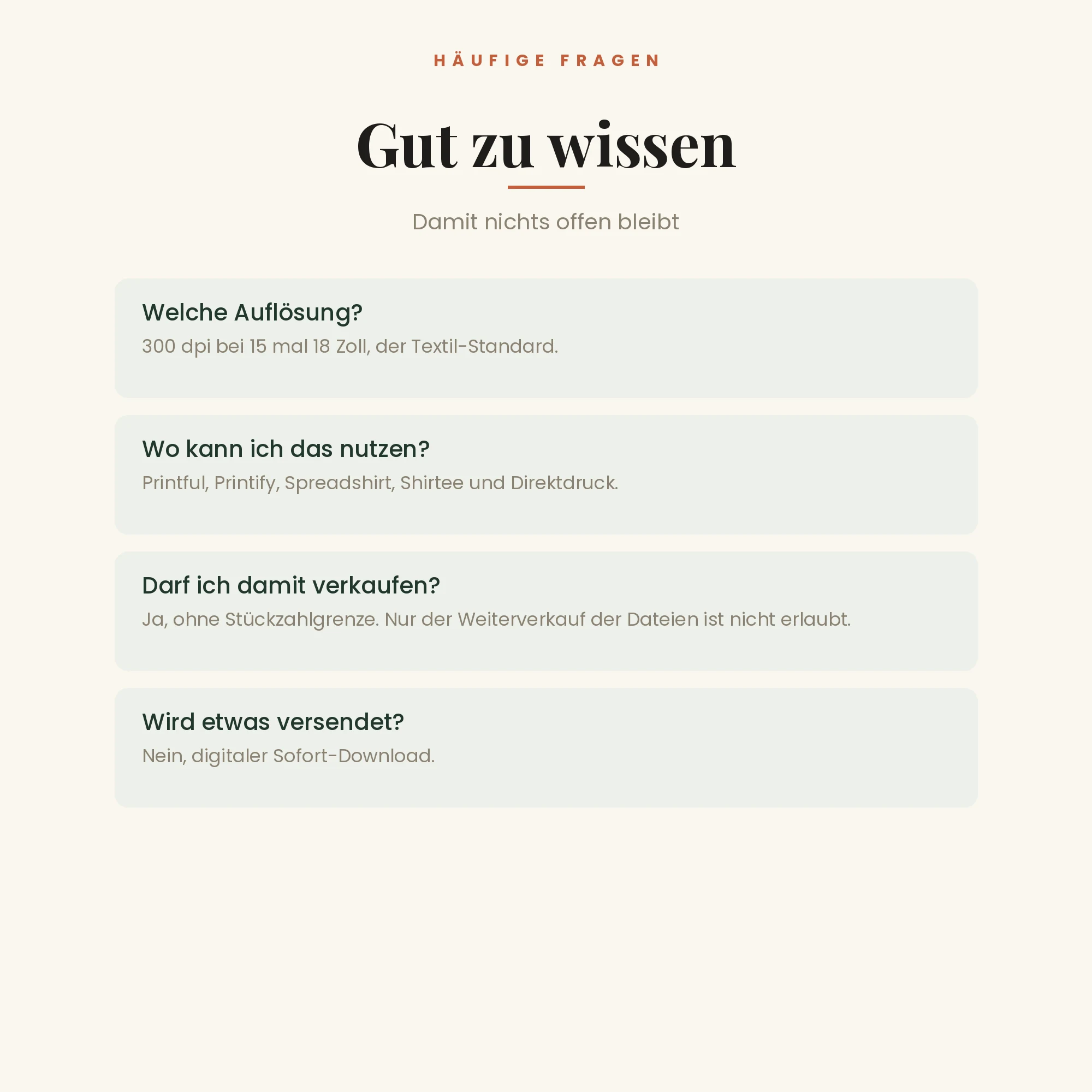 Print-on-Demand-Designs – häufige Fragen