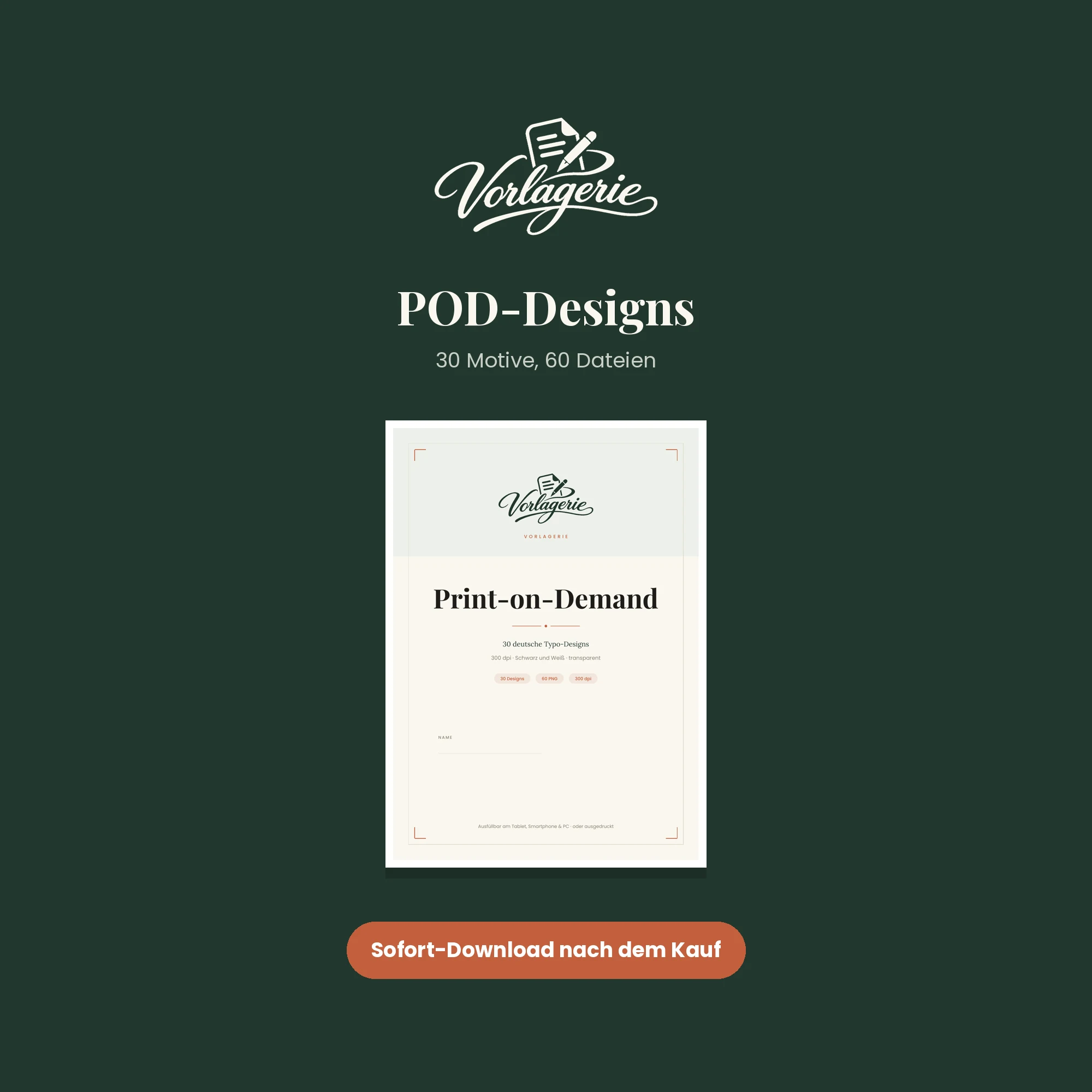 Print-on-Demand-Designs – Vorlagerie