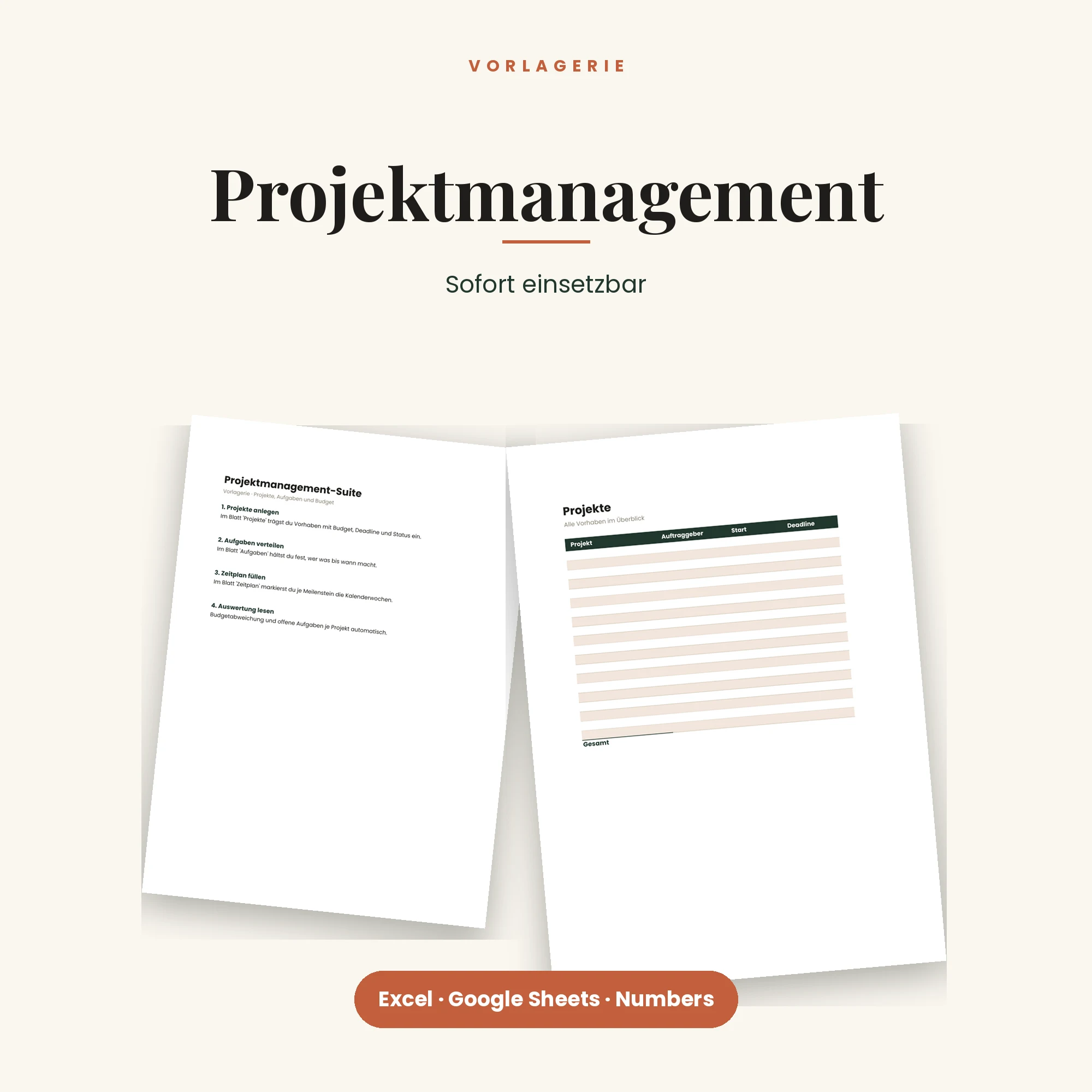 Projektmanagement-Suite – Titelbild