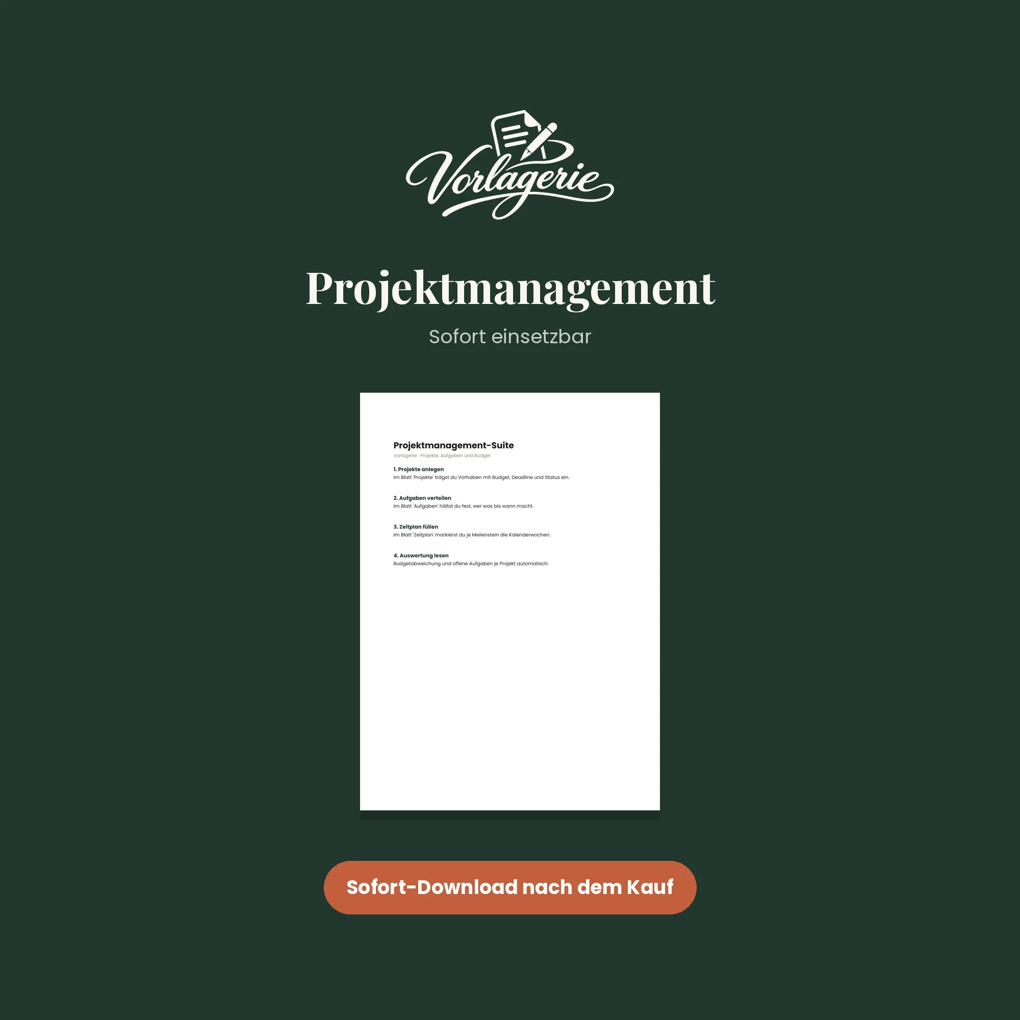 Projektmanagement-Suite – Vorlagerie