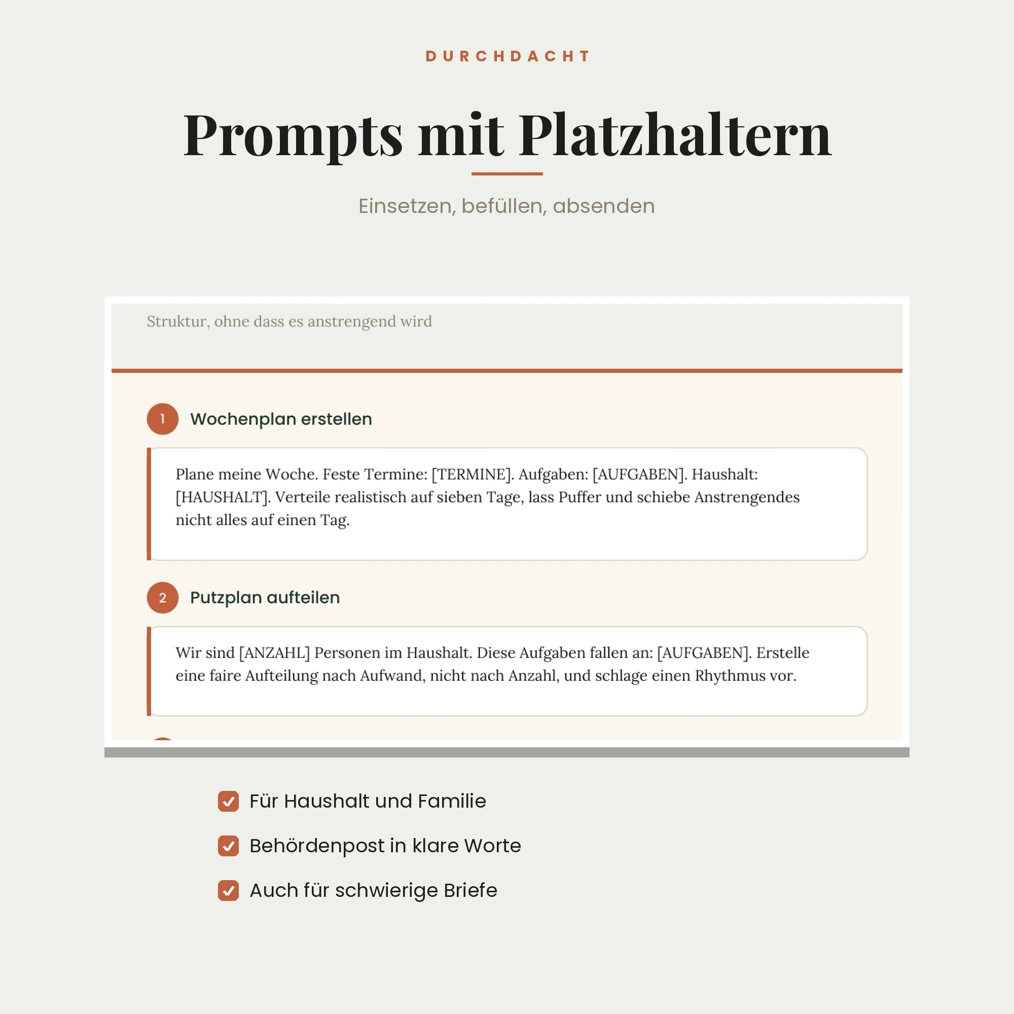 Prompt-Paket Alltag & Familie – Detailansicht