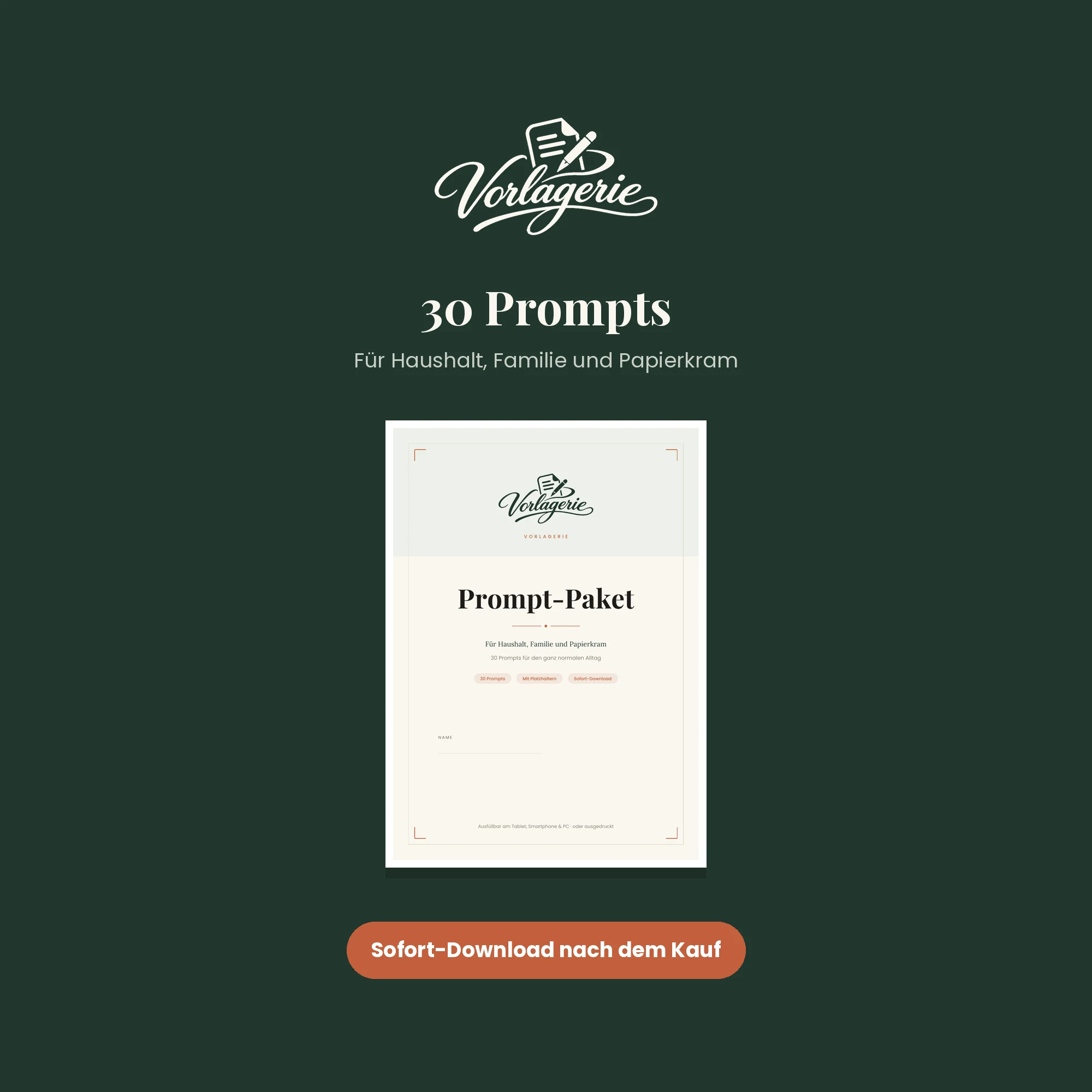 Prompt-Paket Alltag & Familie – Vorlagerie