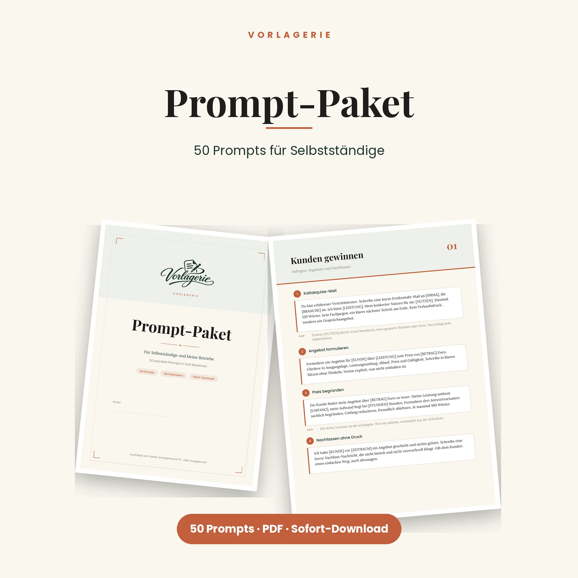 Prompt-Paket für Selbstständige – Titelbild