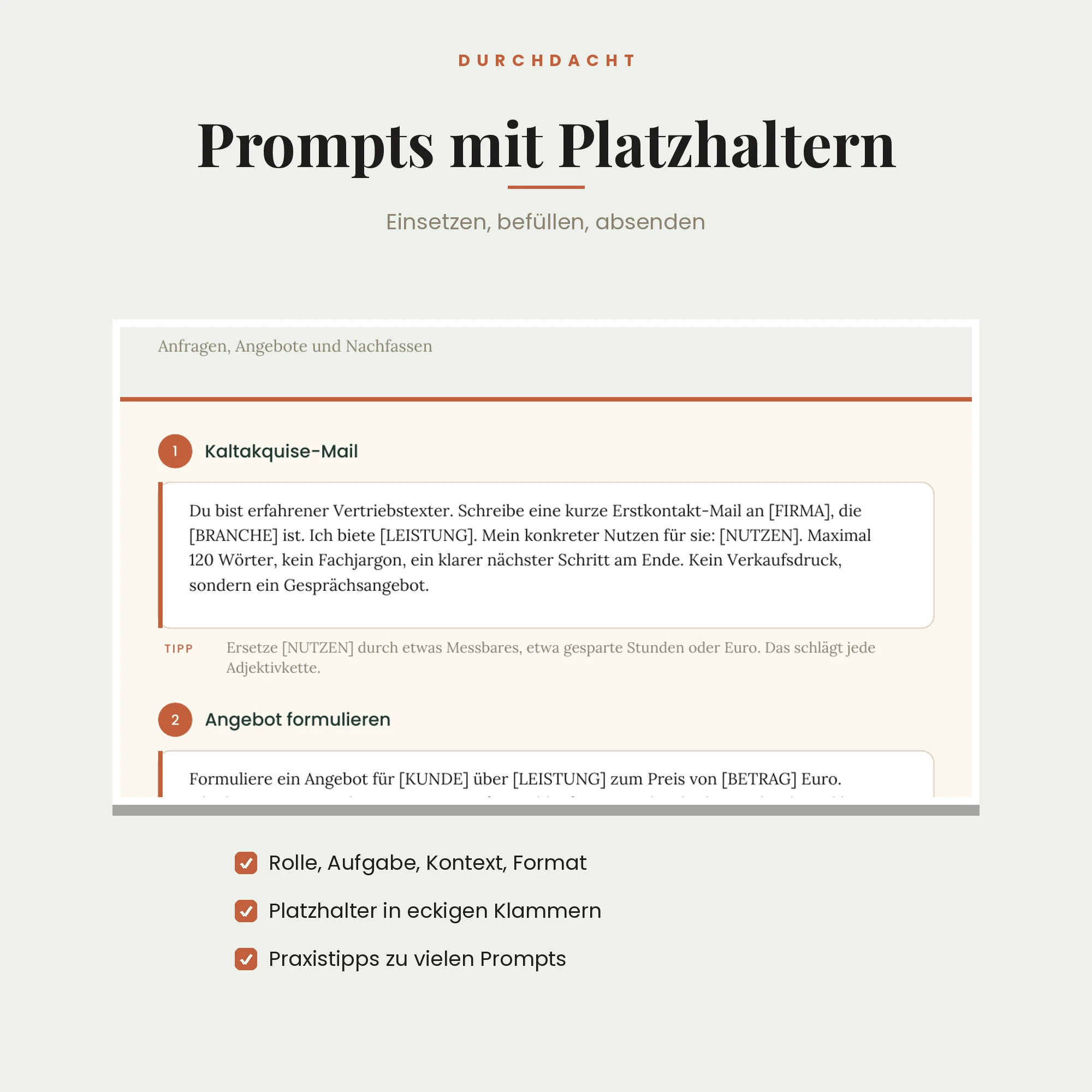 Prompt-Paket für Selbstständige – Detailansicht