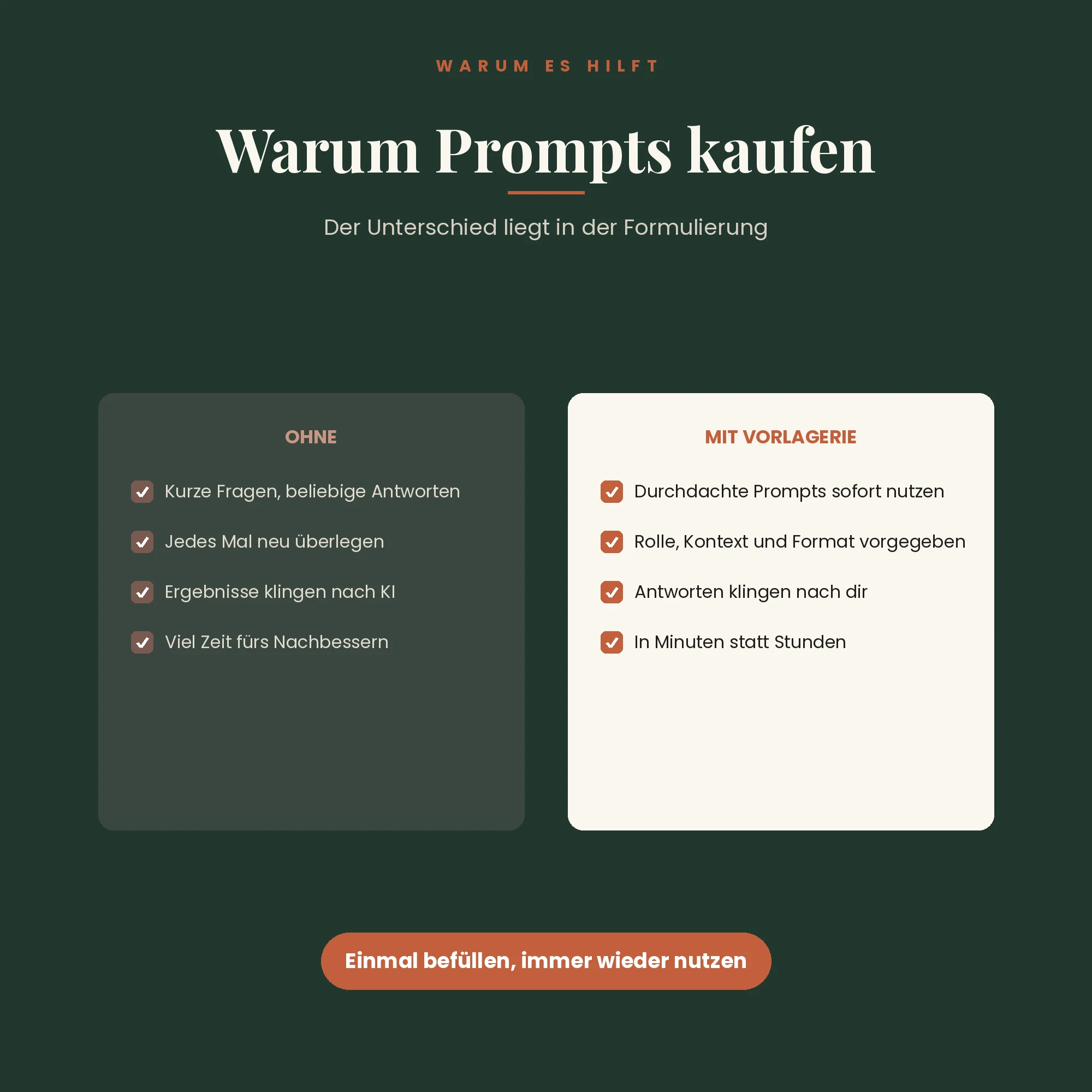 Prompt-Paket für Selbstständige – der Unterschied