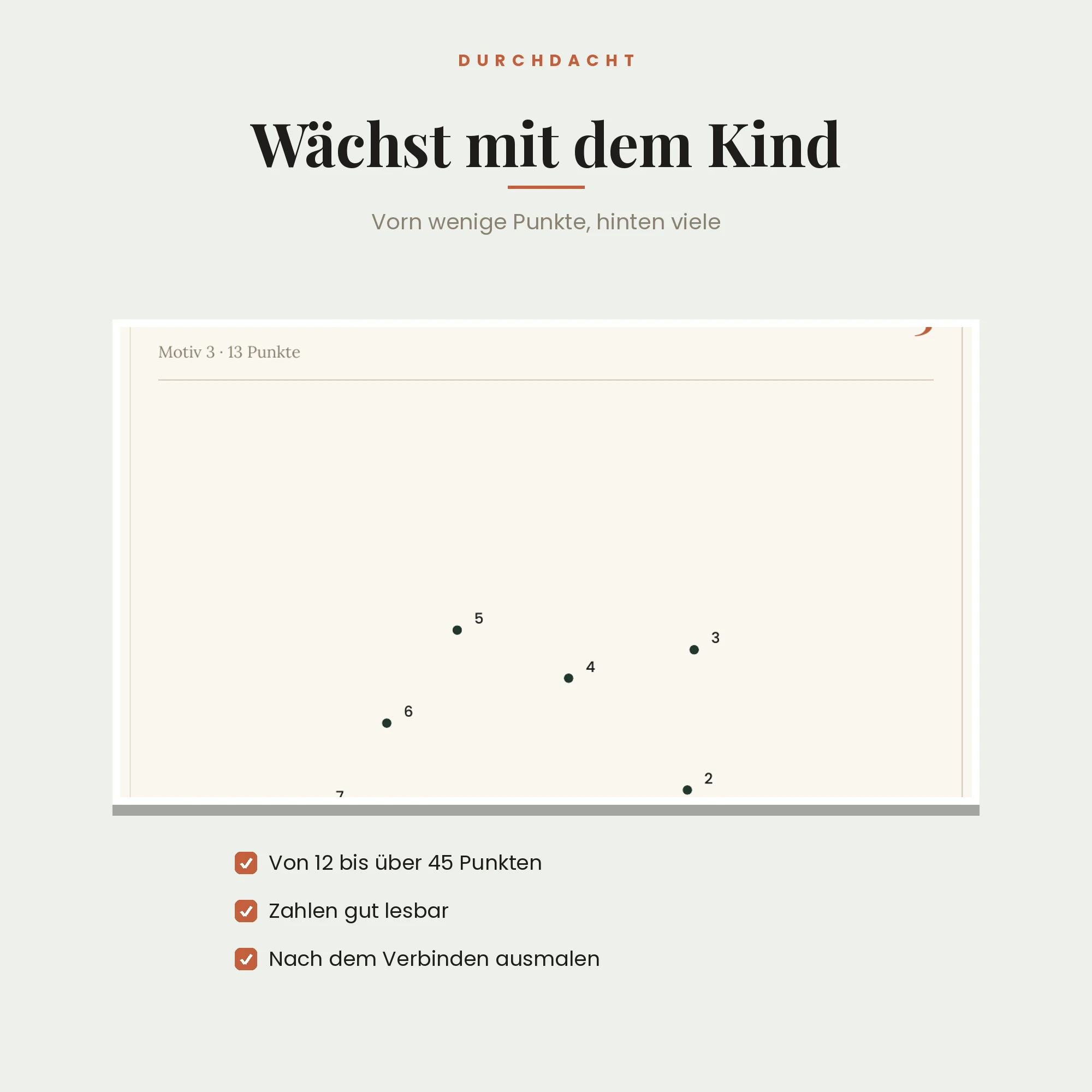 Punkte verbinden – Detailansicht