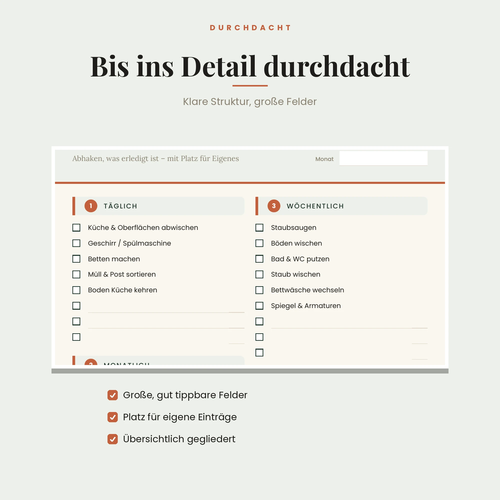 Putzplan – Detailansicht