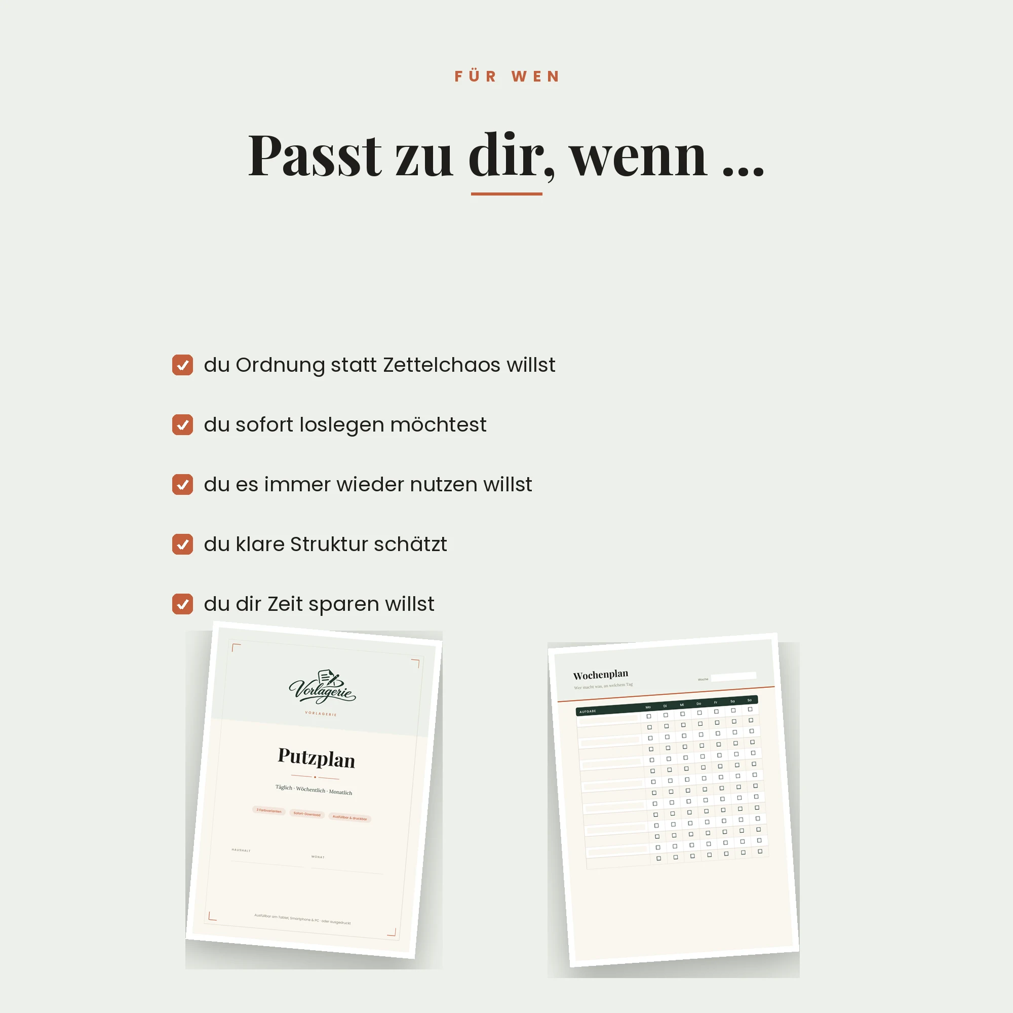 Putzplan – für wen die Vorlage passt