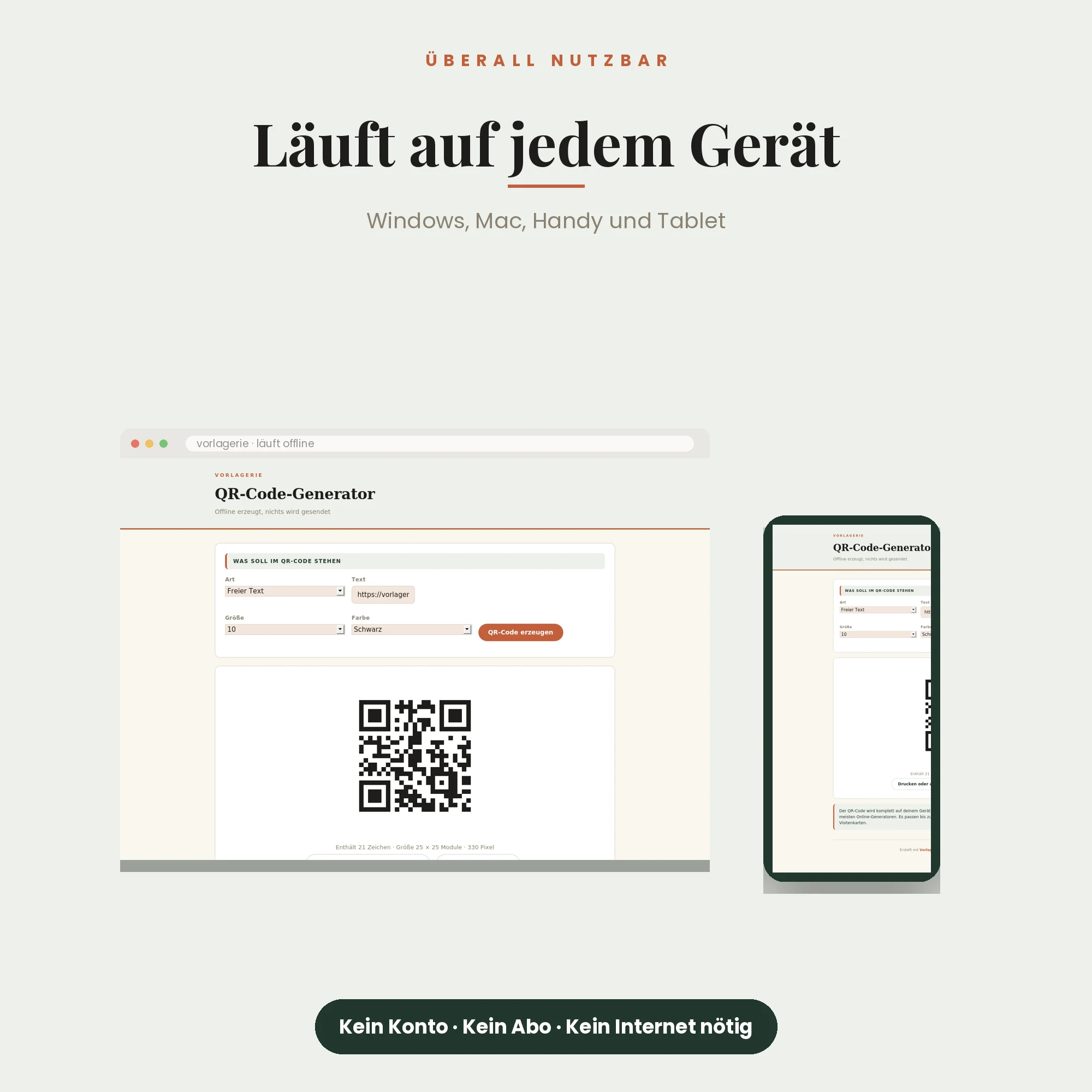 QR-Code-Generator – auf allen Geräten nutzbar