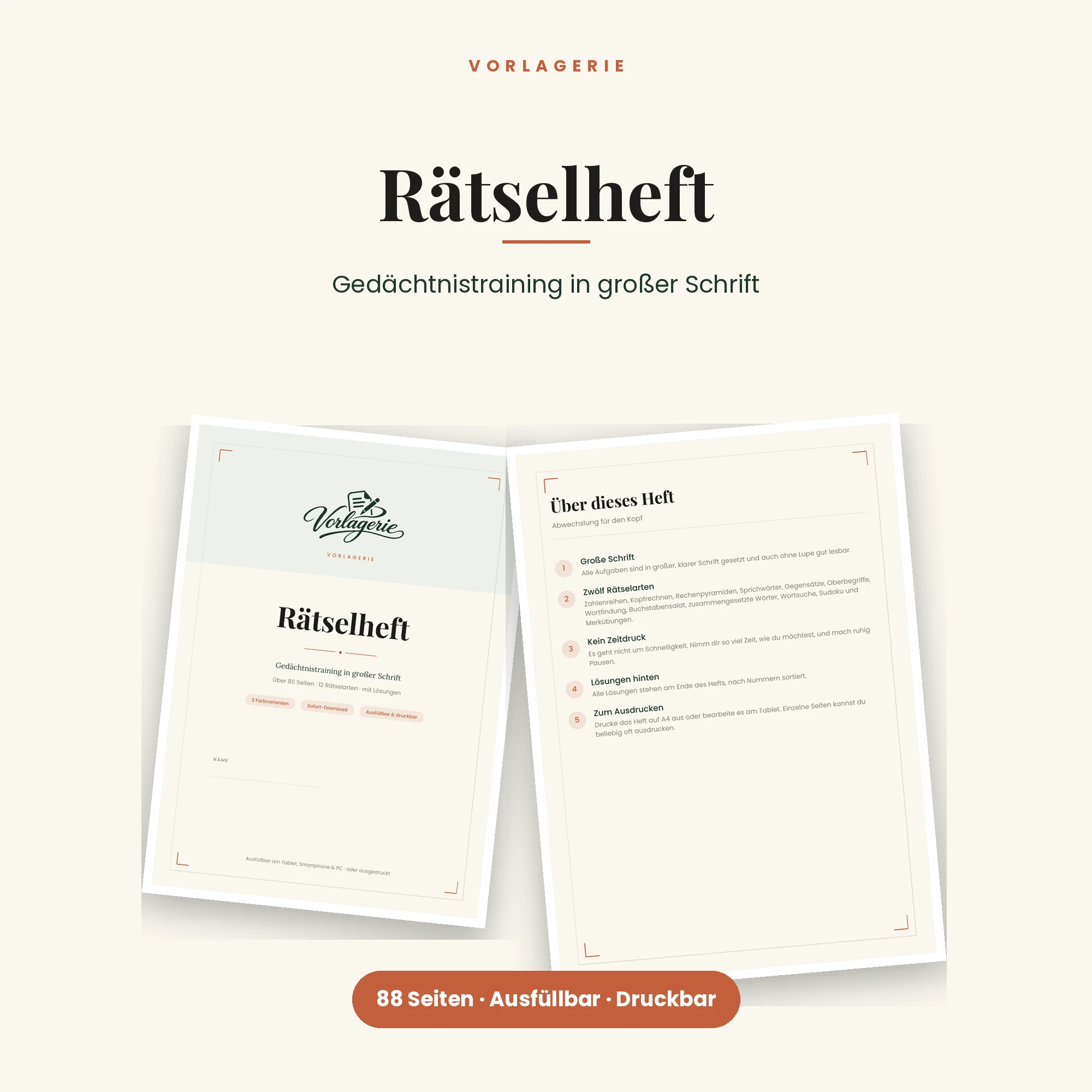 Rätselheft für Senioren – Titelbild