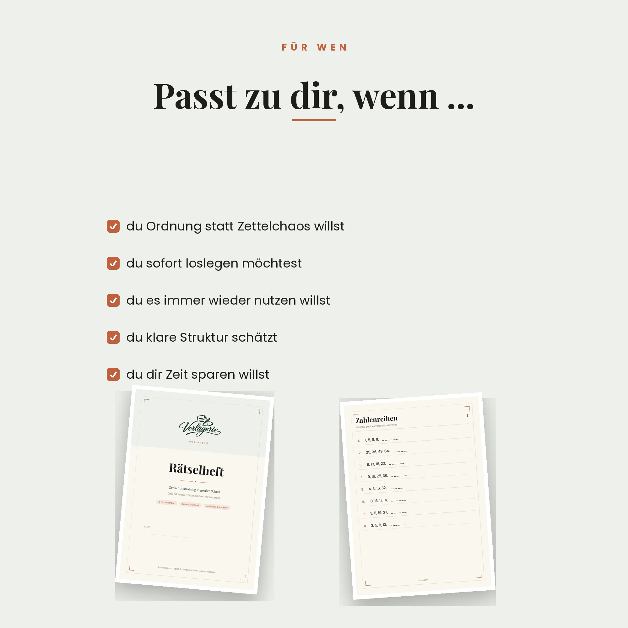 Rätselheft für Senioren – für wen die Vorlage passt