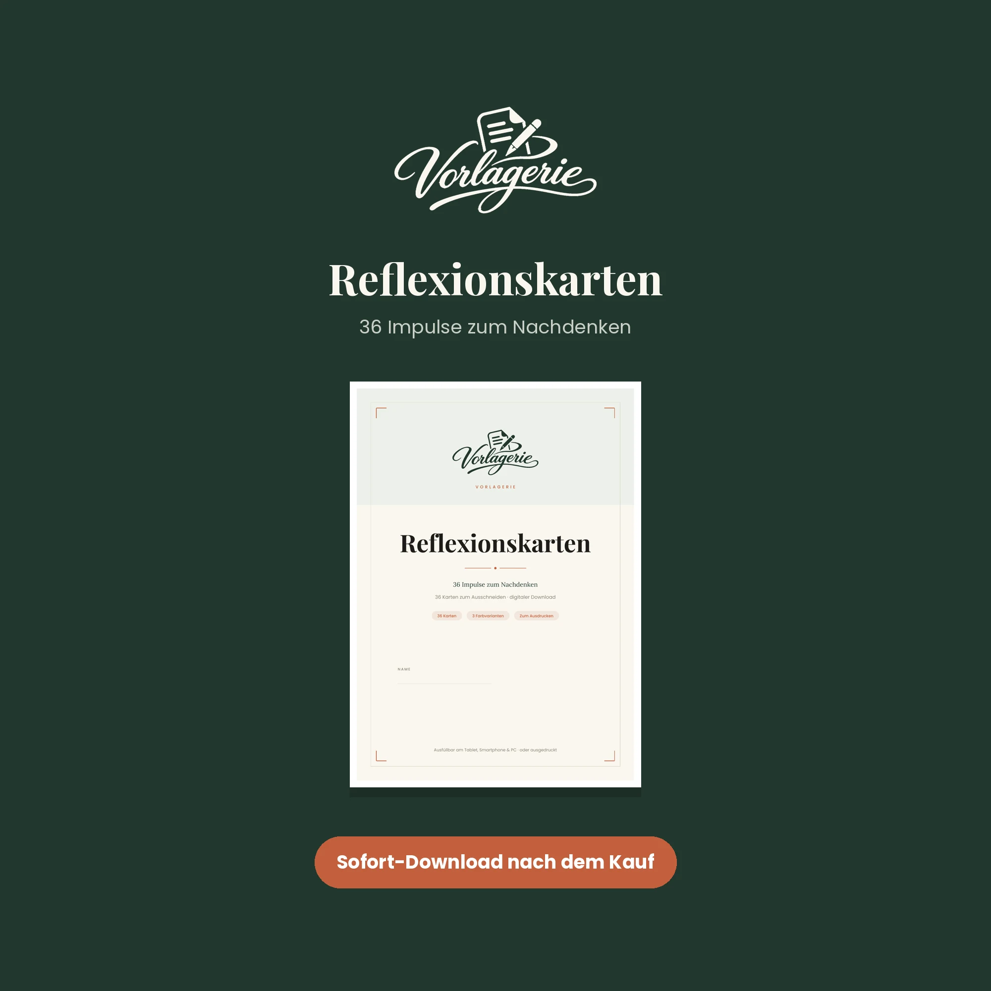 Reflexionskarten – Vorlagerie