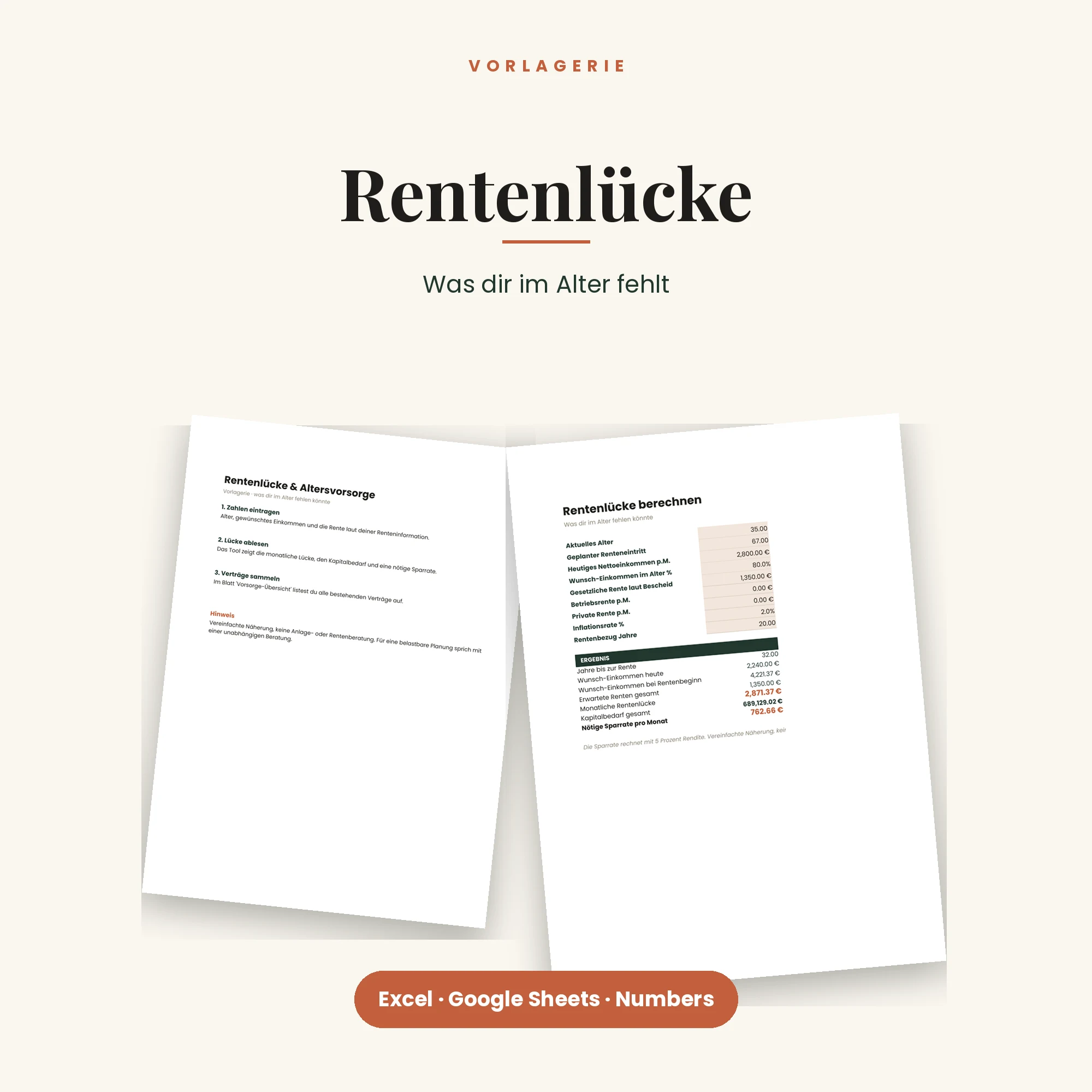 Rentenlücke & Altersvorsorge – Titelbild