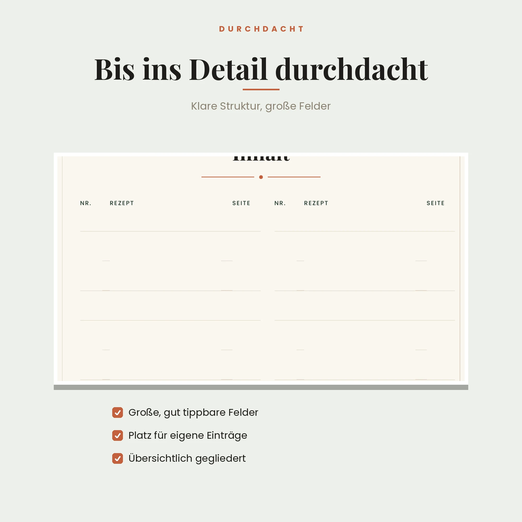 Rezeptbuch – Detailansicht