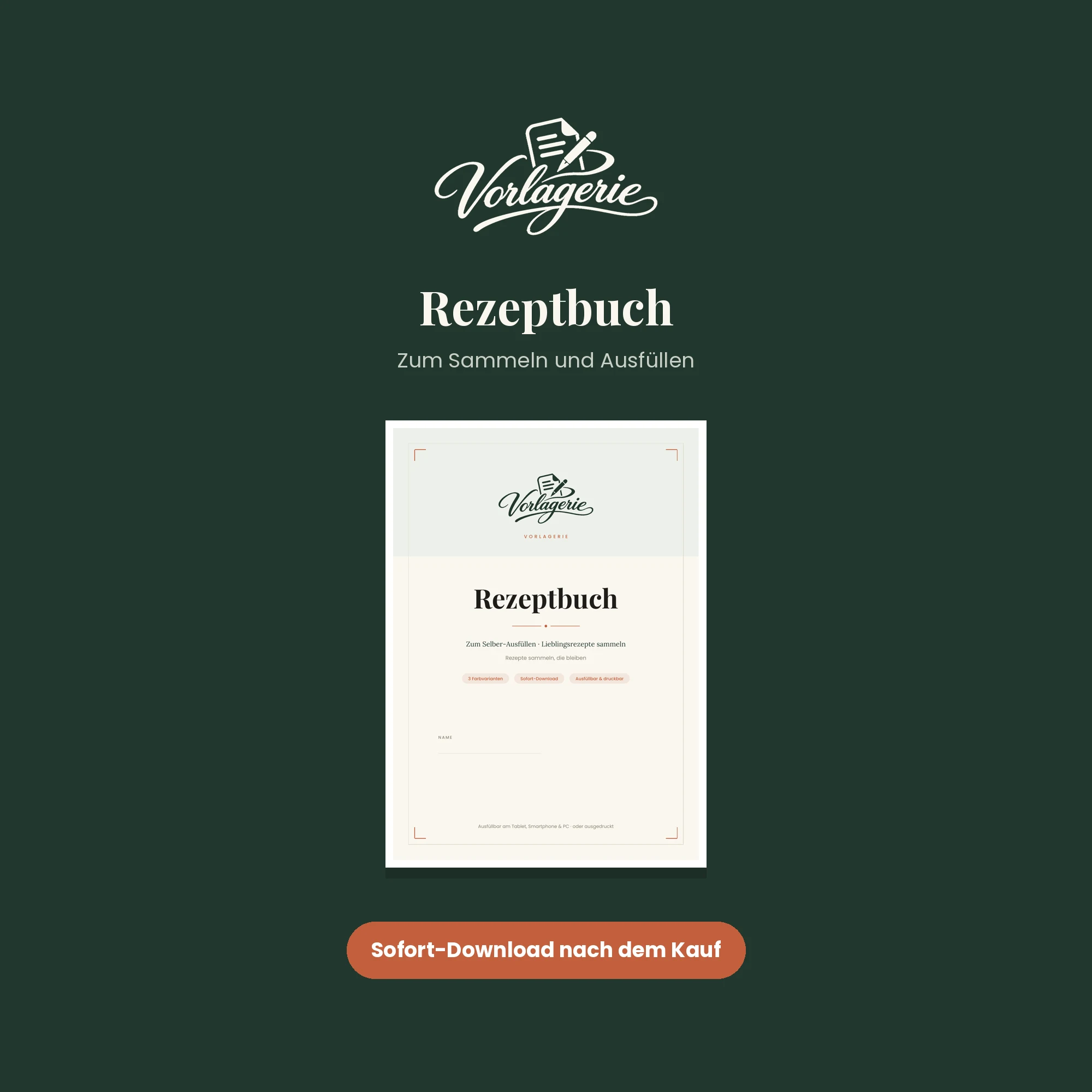 Rezeptbuch – Vorlagerie